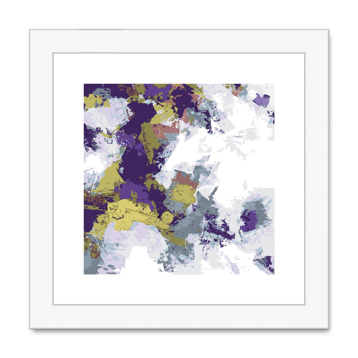 Framed Graphic Art Print, White Mat - 8x8 12x12 16x16 20x20 24x24 28x28 inches | FPS-1140-7695