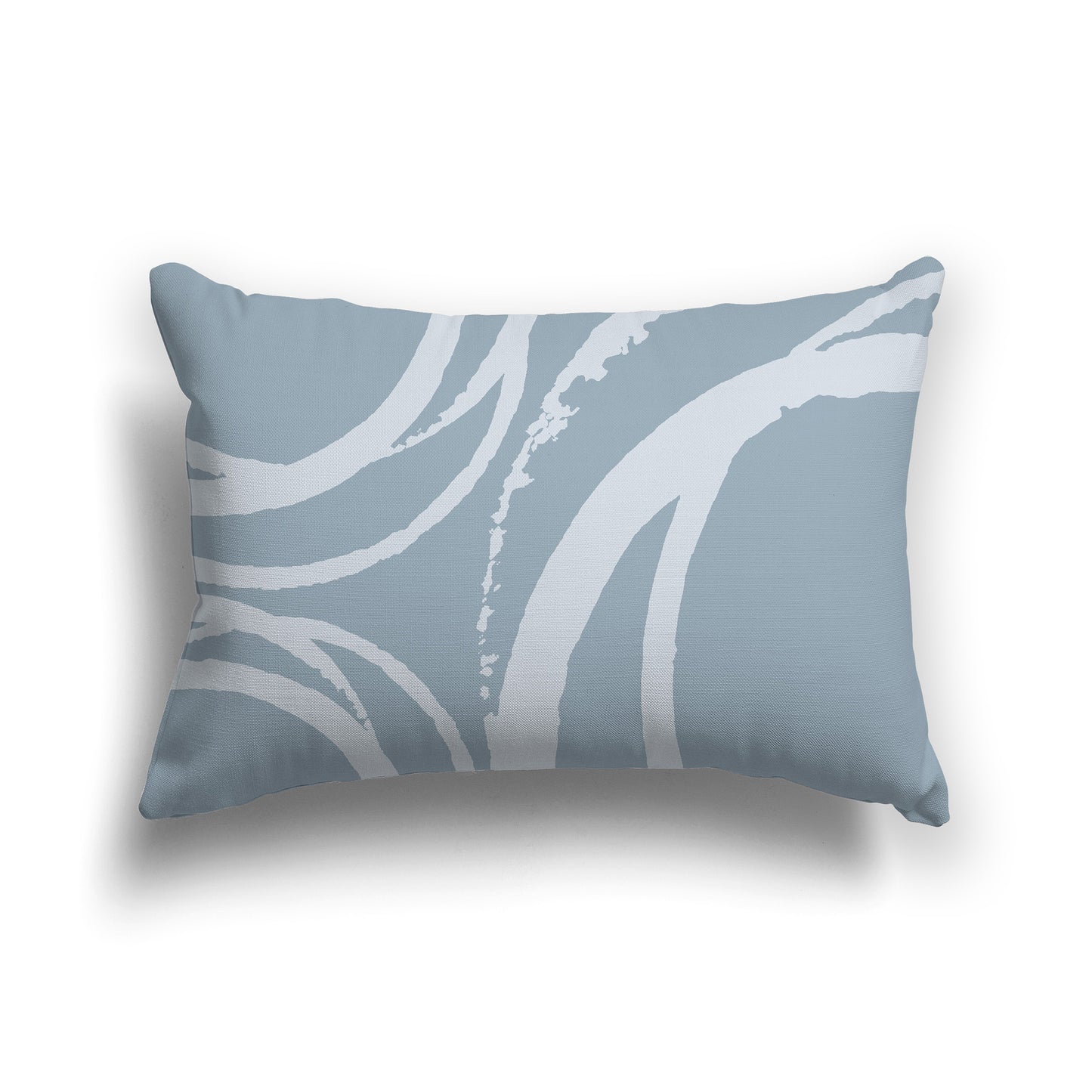 Lumbar Throw Pillow with Blue-grey and Grey Abstract Circles