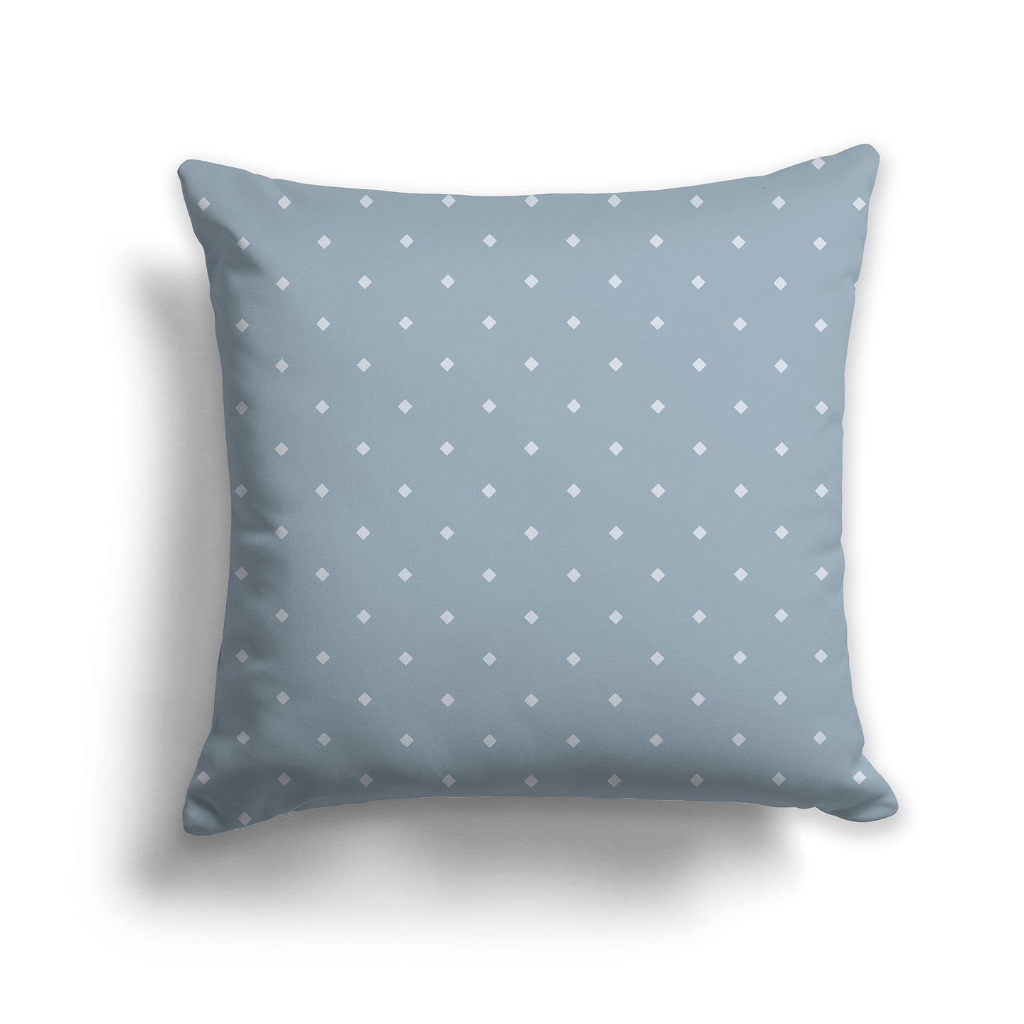 26 inch Blue-grey Throw Pillow with Large Grey Diamond Pattern