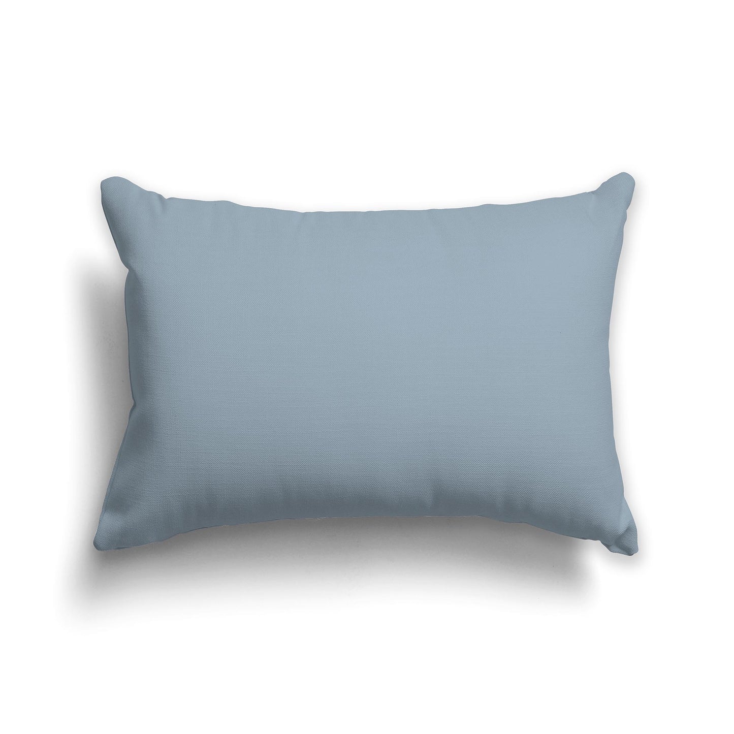 Lumbar Throw Pillow in Solid Blue-grey