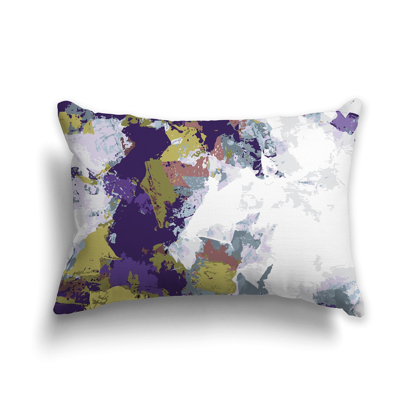 Lumbar Throw Pillow featuring graphic art from the Sea Mist Collection