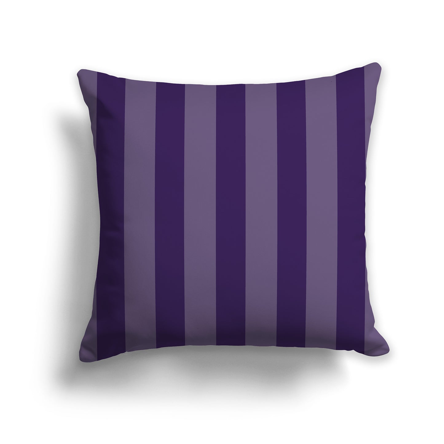 14 inch Throw Pillow with Two-tone Purple Vertical Bars