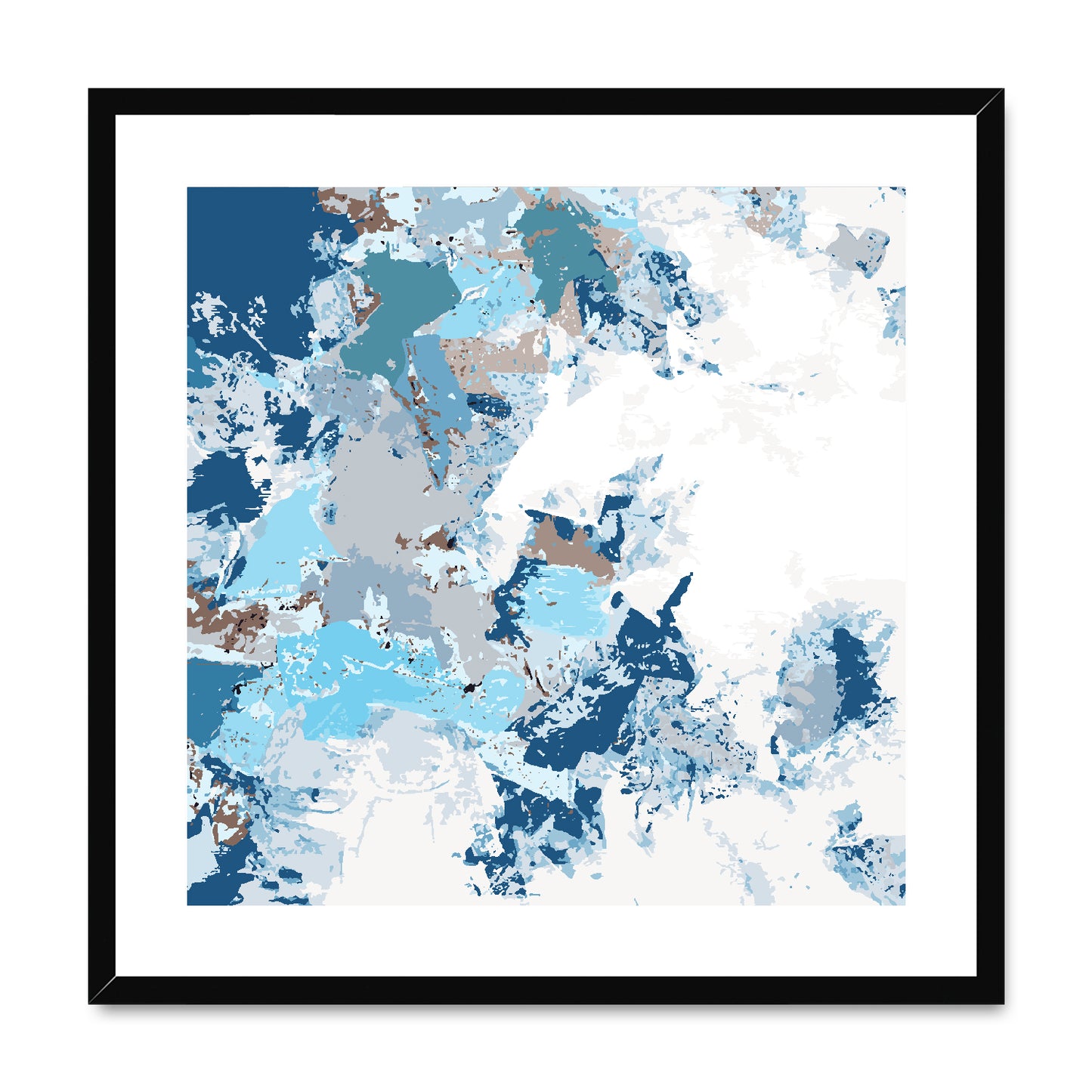 Framed Graphic Art Print, White Mat - 8x8 12x12 16x16 20x20 24x24 28x28 inches | FPS-1150-7695
