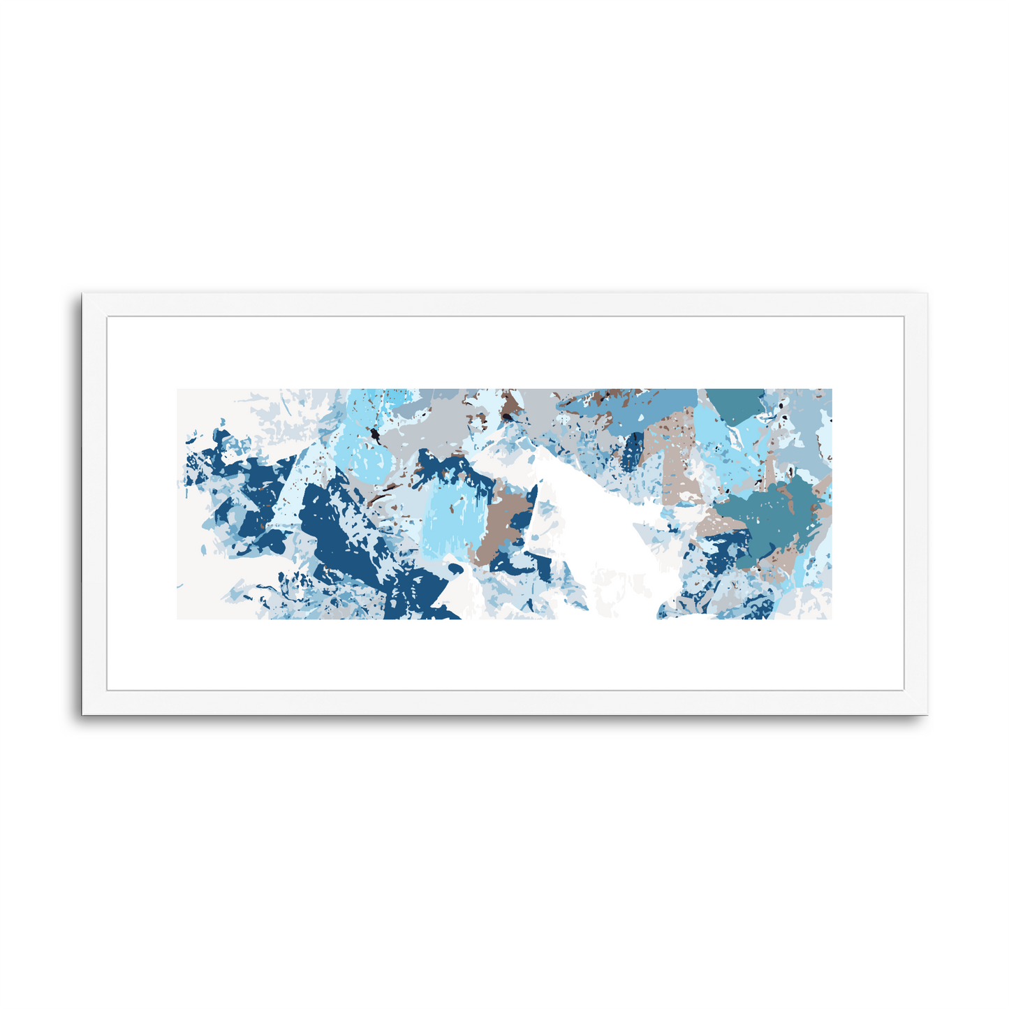 Framed Graphic Art Print, White Mat - 12x24 inches | FP-1150-7695