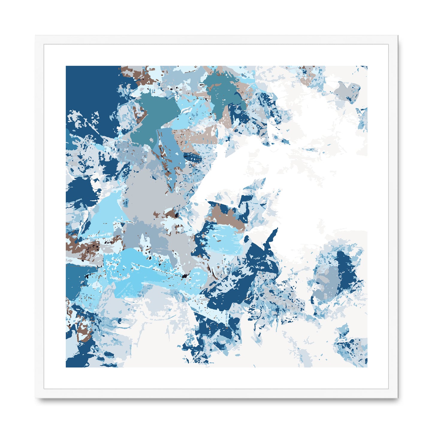 Framed Graphic Art Print, White Mat - 8x8 12x12 16x16 20x20 24x24 28x28 inches | FPS-1150-7695