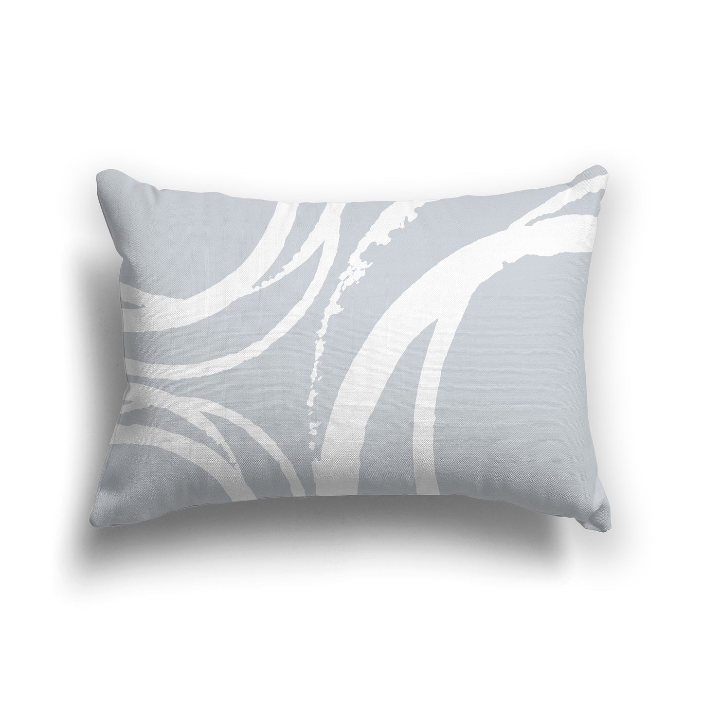 Lumbar Throw Pillow with Pale Grey and White Abstract Circles