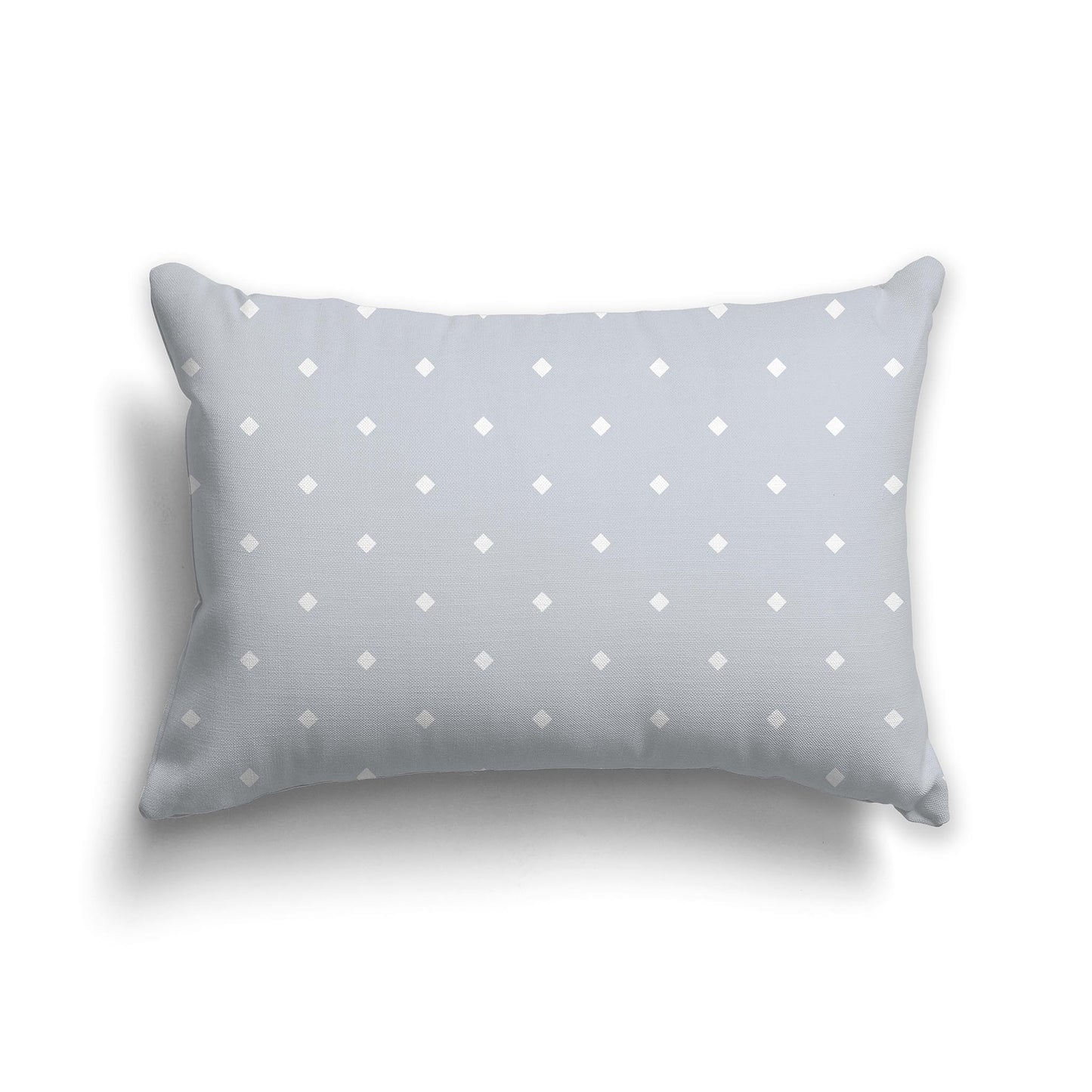 20x14 inch Lumbar Pale Grey Throw Pillow with Large White Diamond Pattern
