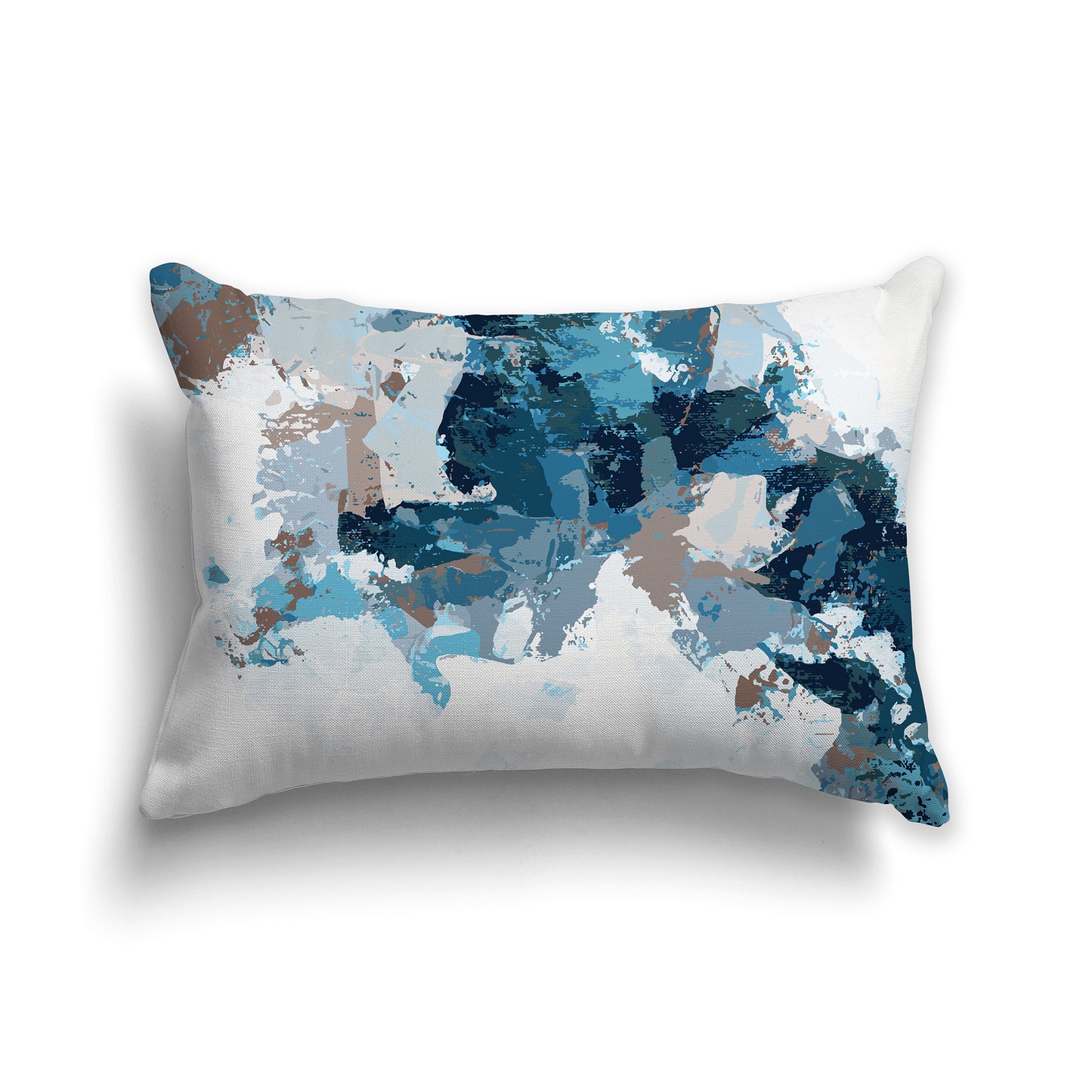 Lumbar Throw Pillow featuring graphic art from the Sea Terrace Collection