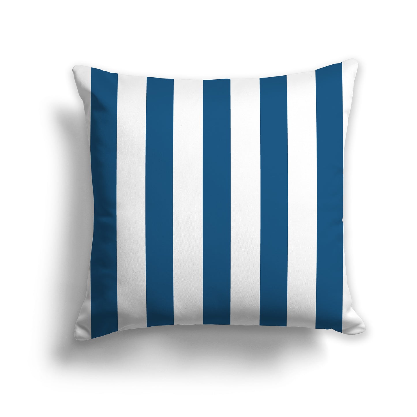 14 inch Throw Pillow with Blue-turquoise and White Vertical Bars
