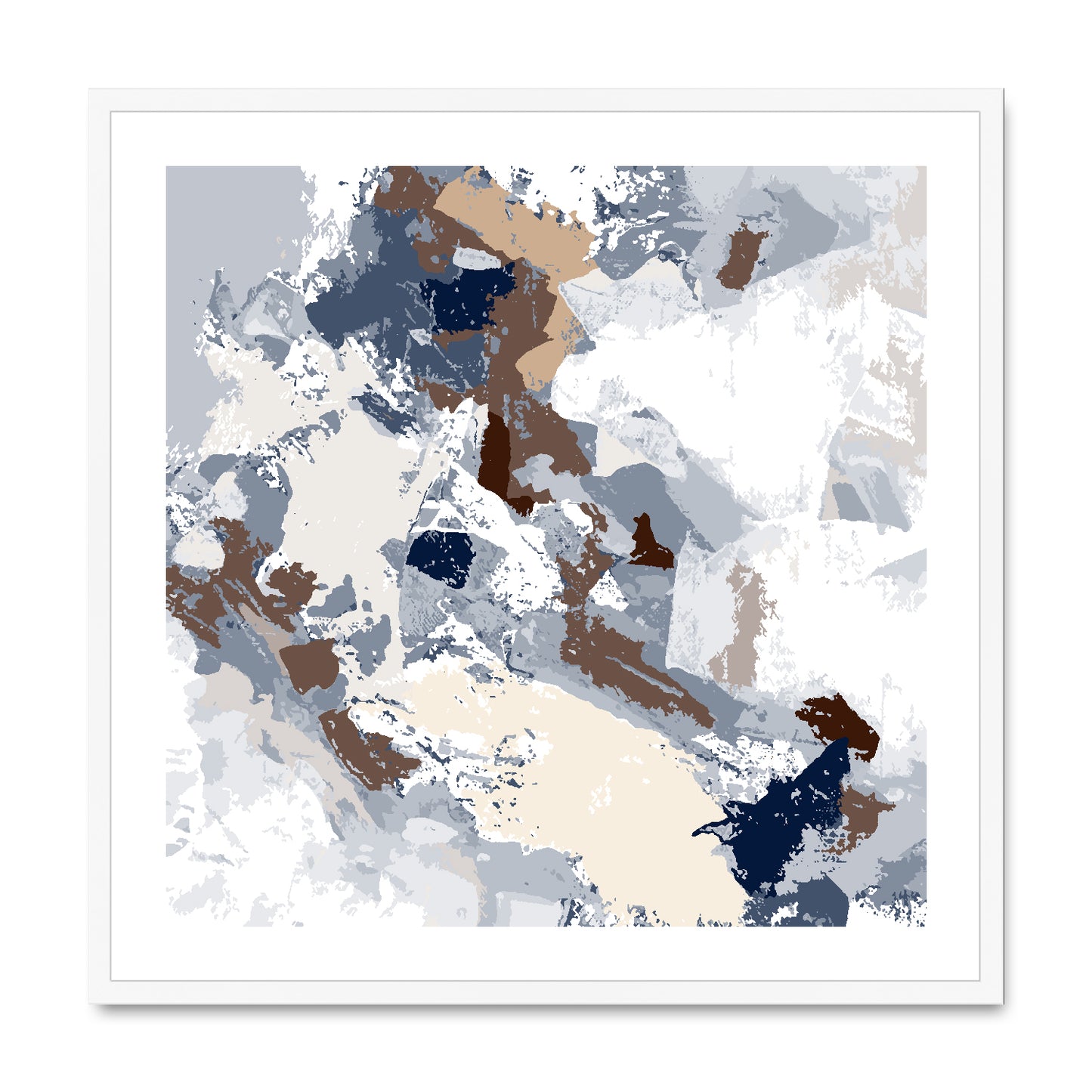 Framed Graphic Art Print, White Mat - 8x8 12x12 16x16 20x20 24x24 28x28 inches | FPS-1160-7690