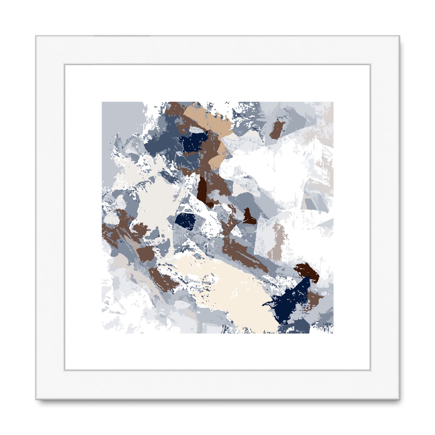 Framed Graphic Art Print, White Mat - 8x8 12x12 16x16 20x20 24x24 28x28 inches | FPS-1160-7690
