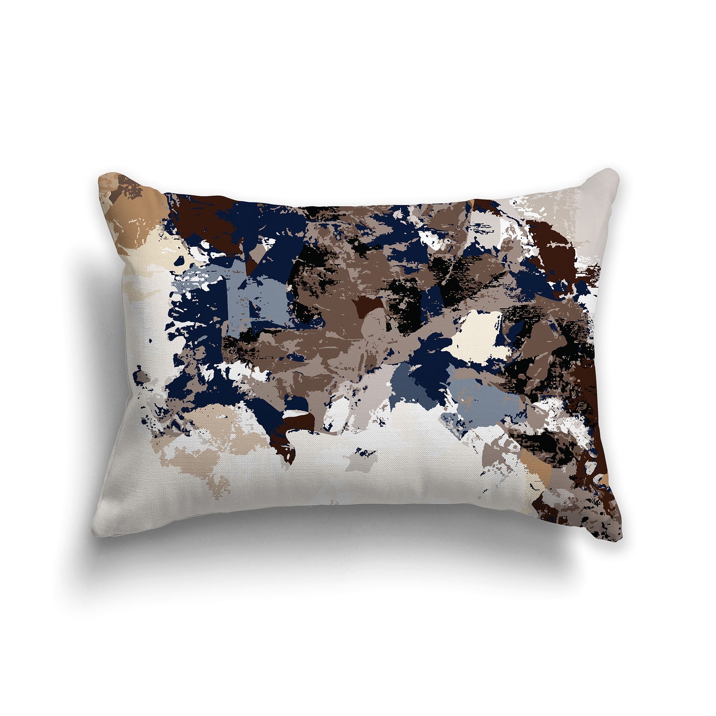 Lumbar Throw Pillow featuring graphic art from the Mocha Froth Collection