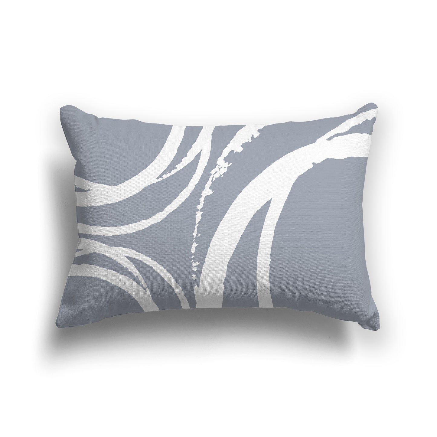 Lumbar Throw Pillow with Grey and White Abstract Circles