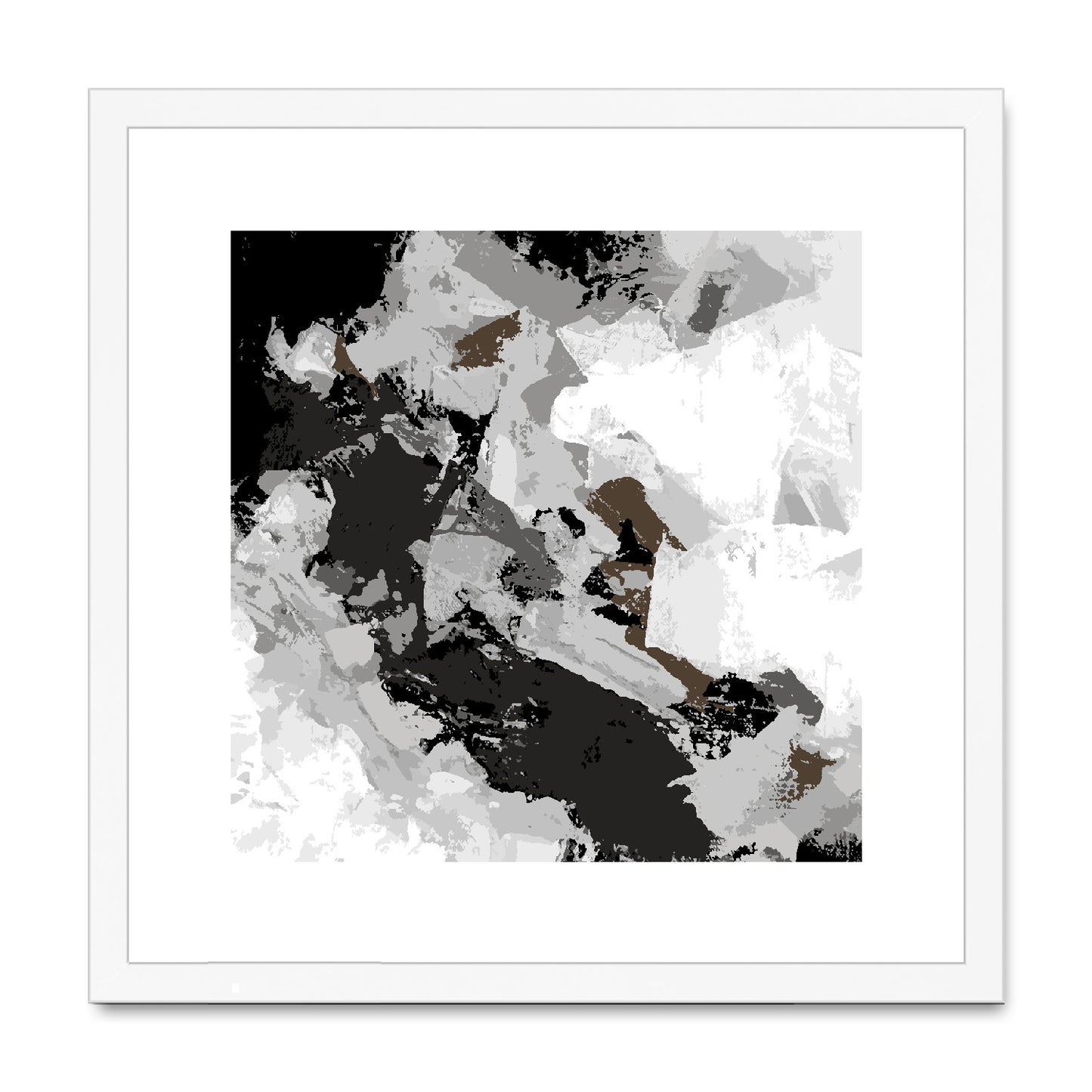 Framed Graphic Art Print, White Mat - 8x8 12x12 16x16 20x20 24x24 28x28 inches | FPS-1170-7690