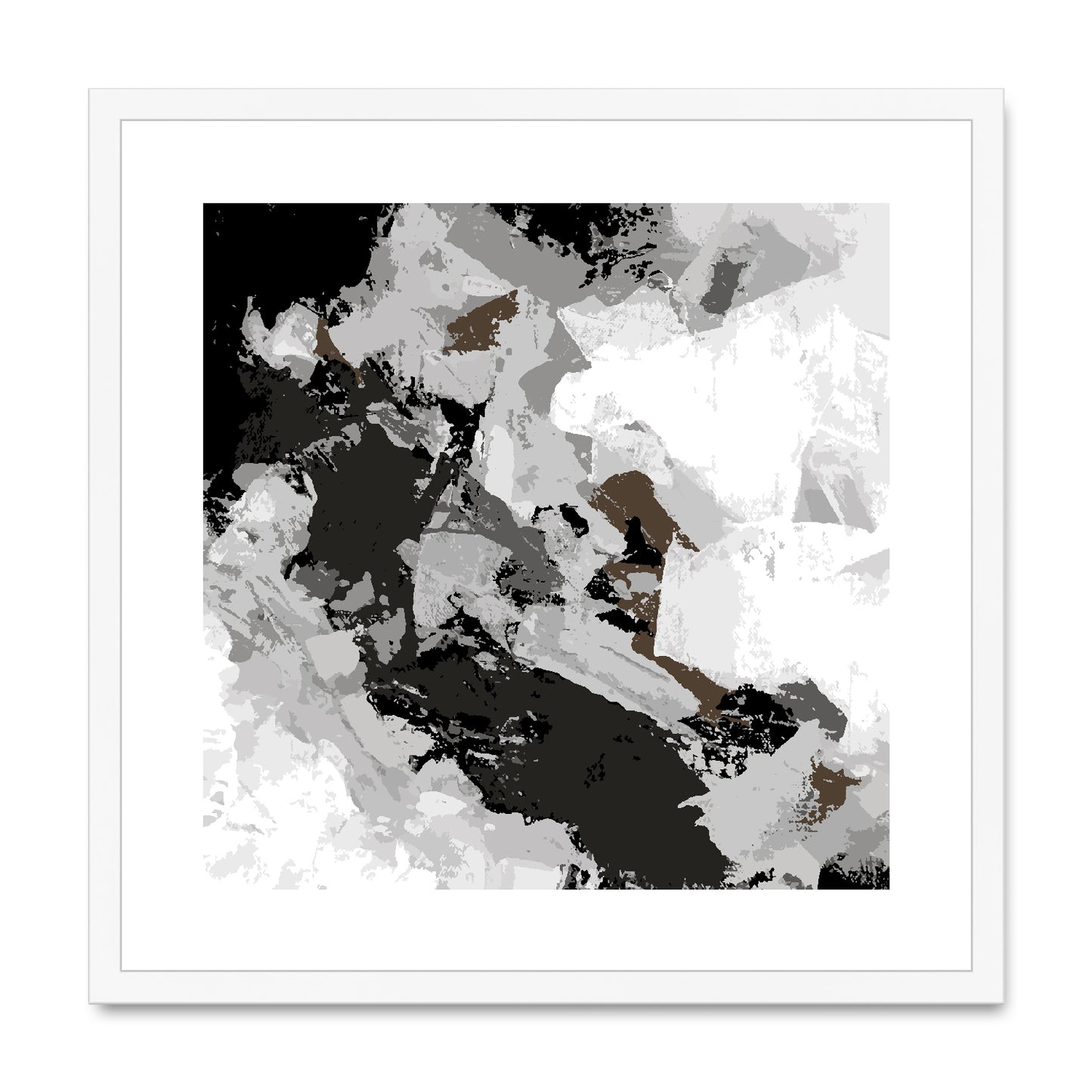 Framed Graphic Art Print, White Mat - 8x8 12x12 16x16 20x20 24x24 28x28 inches | FPS-1170-7690