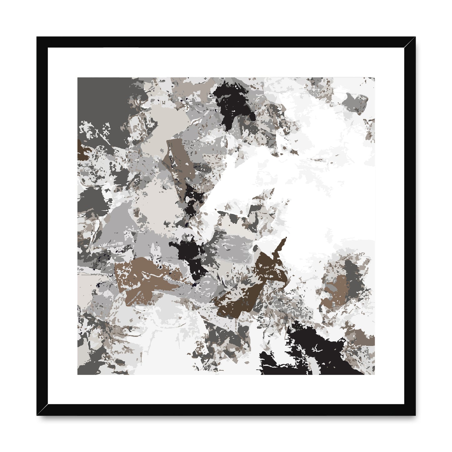 Framed Graphic Art Print, White Mat - 8x8 12x12 16x16 20x20 24x24 28x28 inches | FPS-1170-7695
