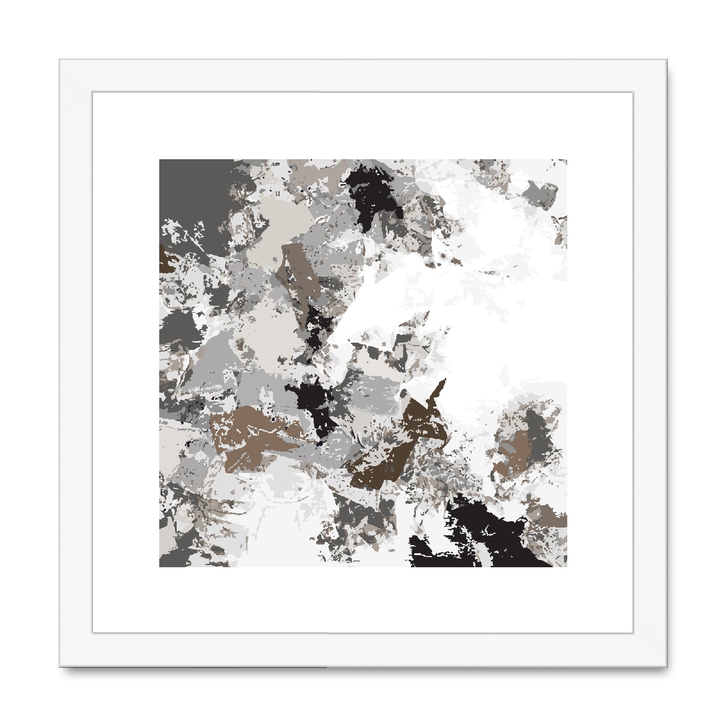 Framed Graphic Art Print, White Mat - 8x8 12x12 16x16 20x20 24x24 28x28 inches | FPS-1170-7695