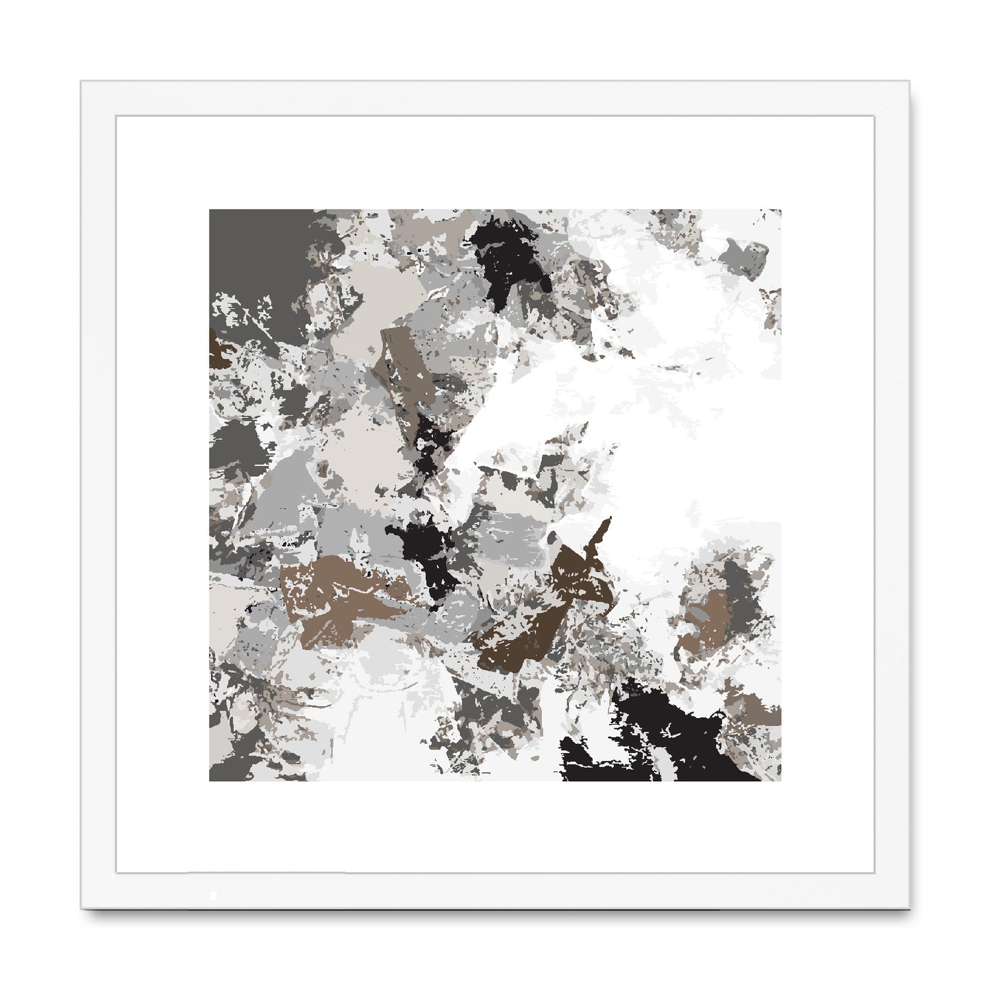 Framed Graphic Art Print, White Mat - 8x8 12x12 16x16 20x20 24x24 28x28 inches | FPS-1170-7695