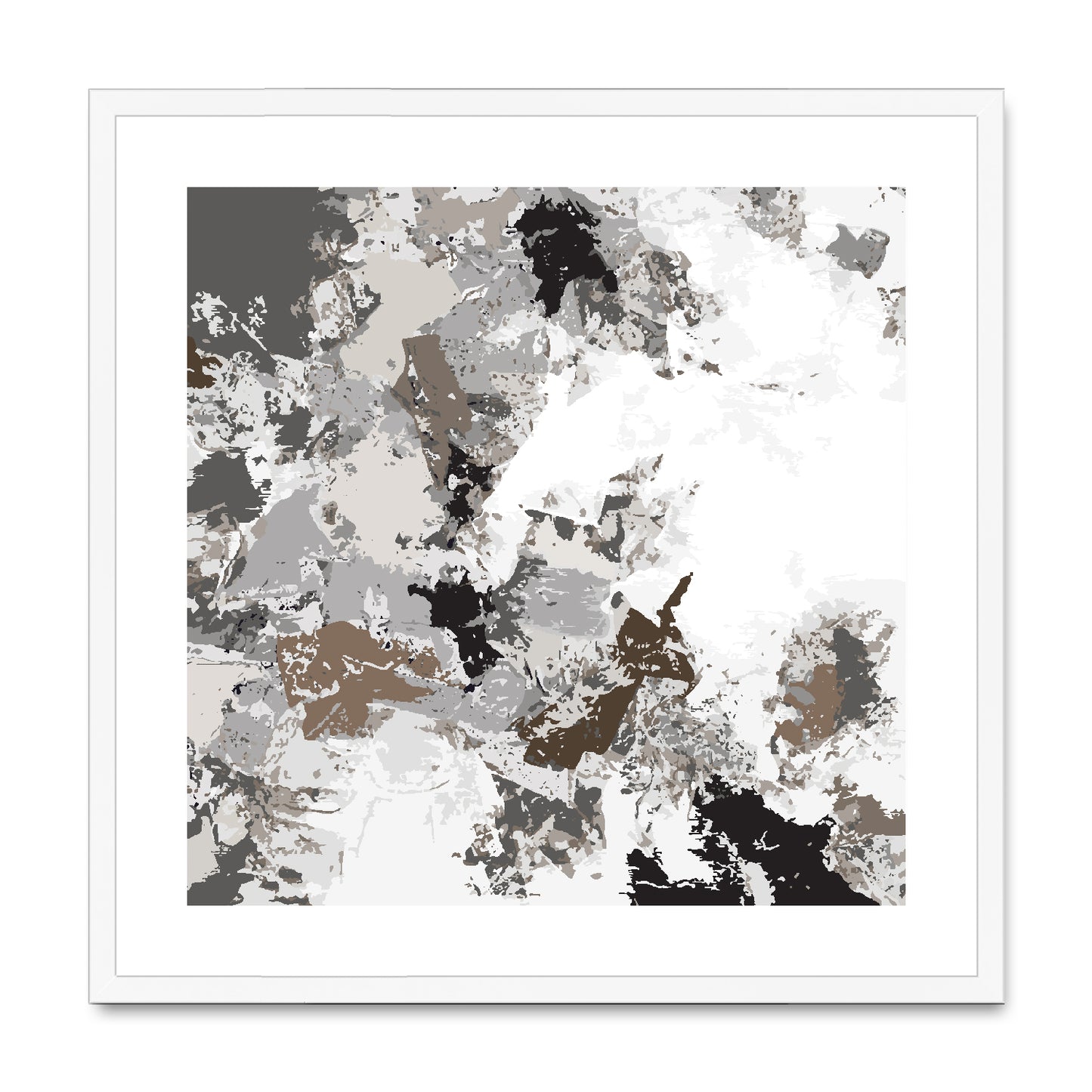 Framed Graphic Art Print, White Mat - 8x8 12x12 16x16 20x20 24x24 28x28 inches | FPS-1170-7695