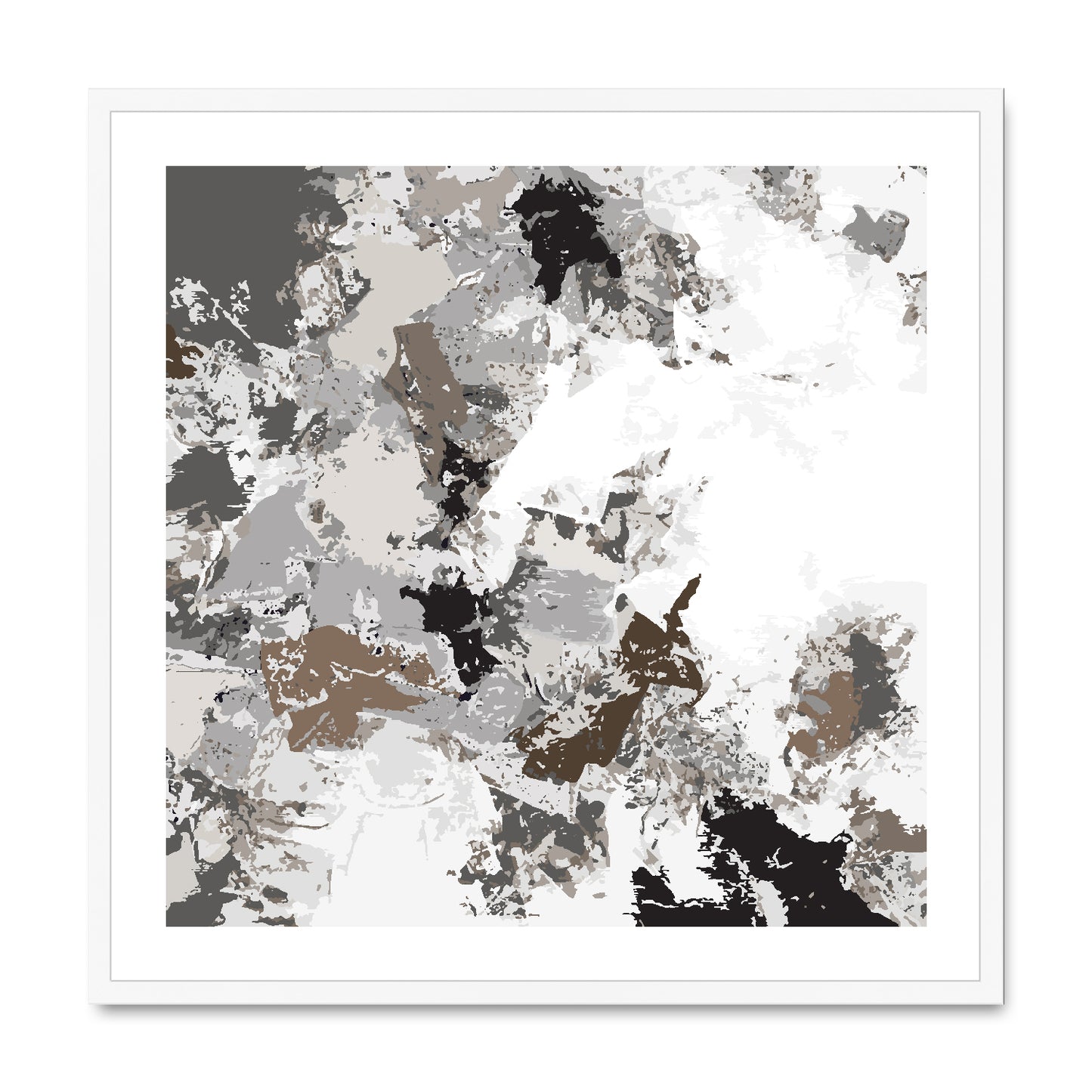 Framed Graphic Art Print, White Mat - 8x8 12x12 16x16 20x20 24x24 28x28 inches | FPS-1170-7695