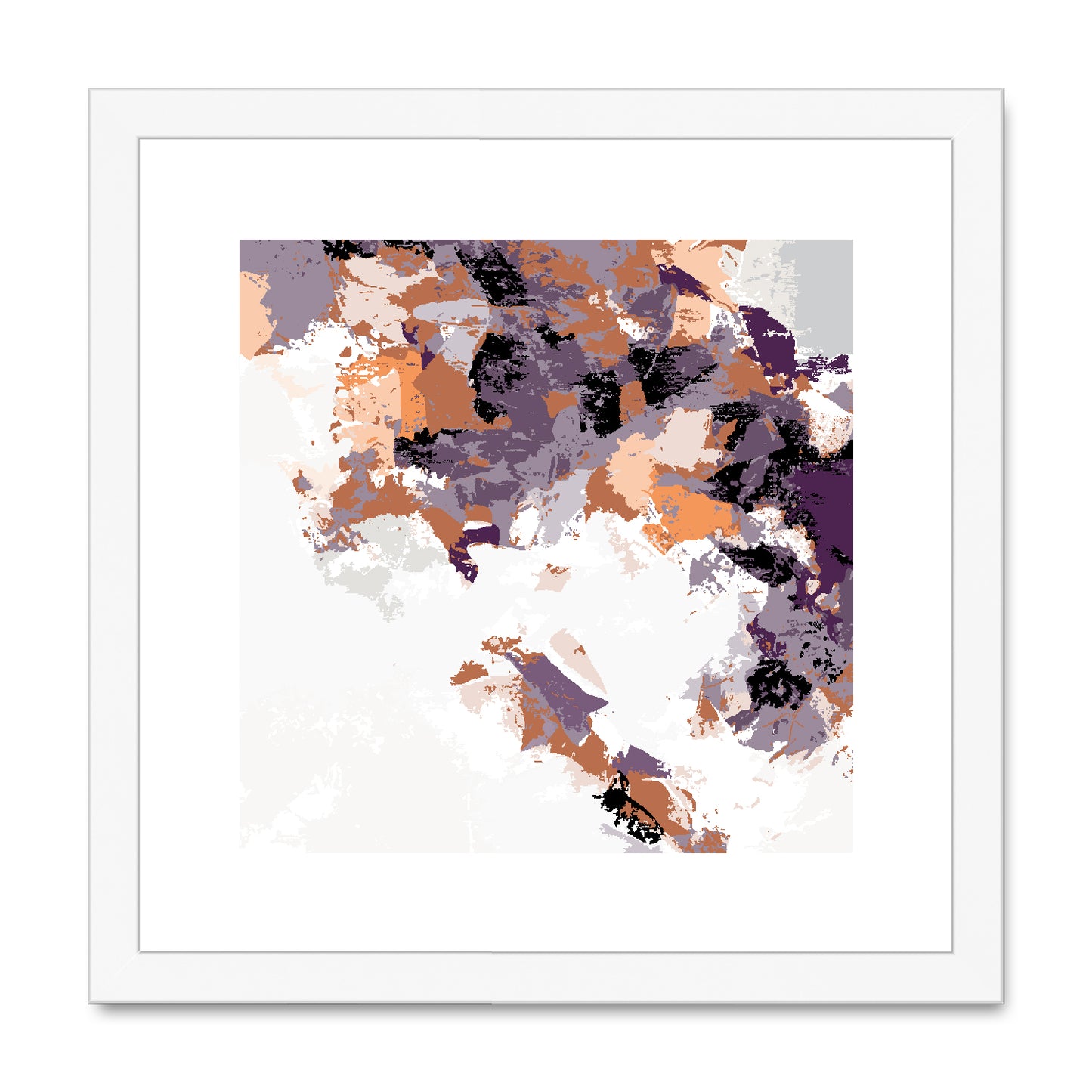 Framed Graphic Art Print, White Mat - 8x8 12x12 16x16 20x20 24x24 28x28 inches | FPS-1180-7693