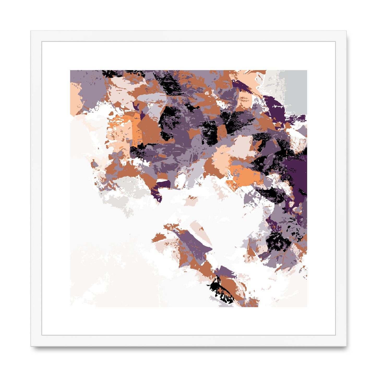 Framed Graphic Art Print, White Mat - 8x8 12x12 16x16 20x20 24x24 28x28 inches | FPS-1180-7693