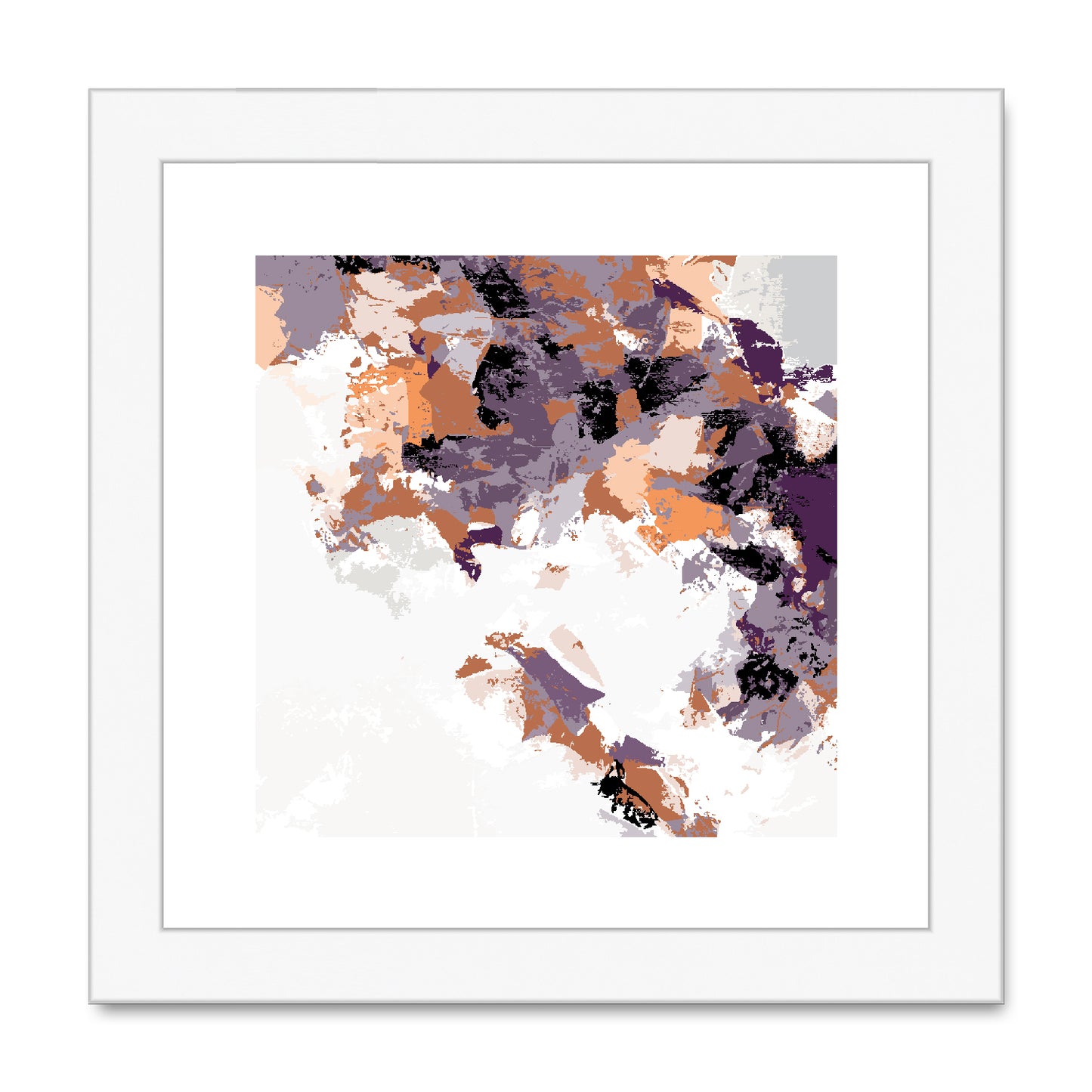 Framed Graphic Art Print, White Mat - 8x8 12x12 16x16 20x20 24x24 28x28 inches | FPS-1180-7693