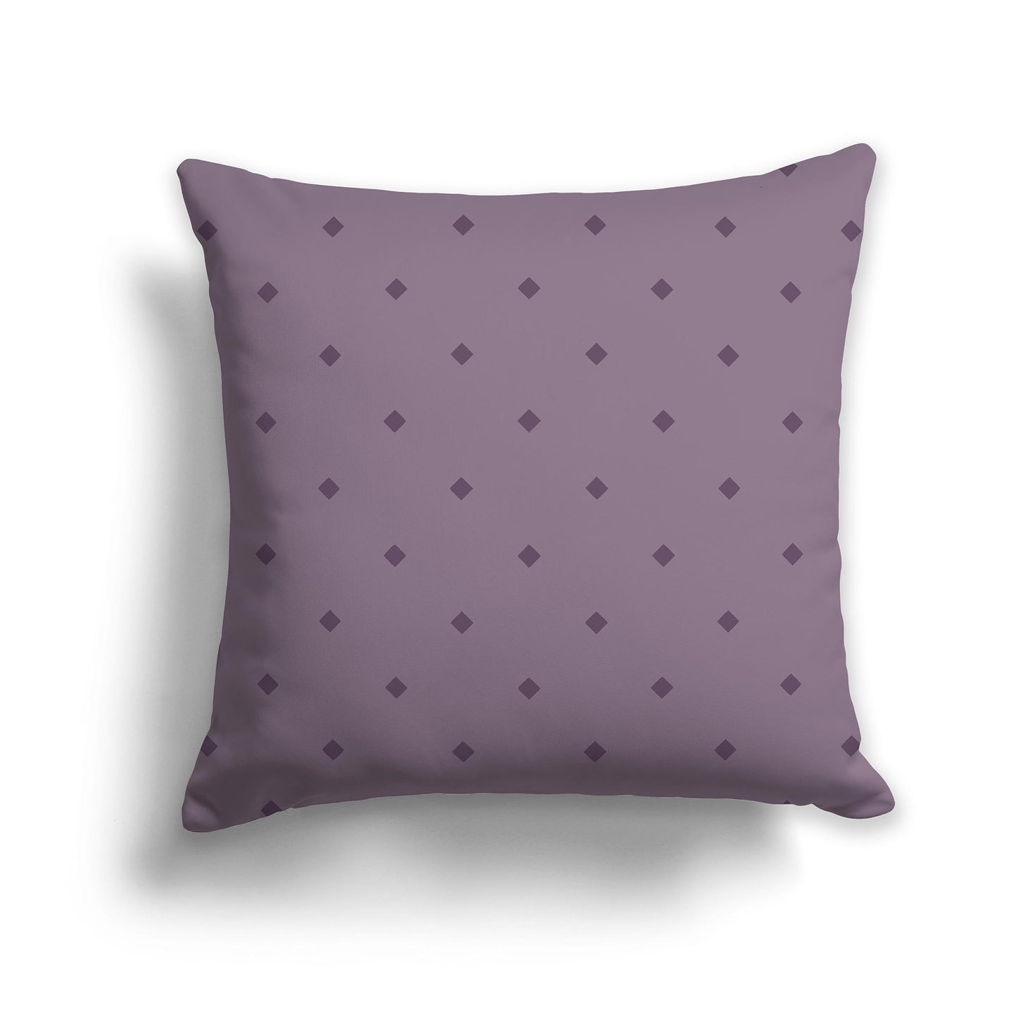 16 inch Medium Purple Throw Pillow with Large Purple Diamond Pattern