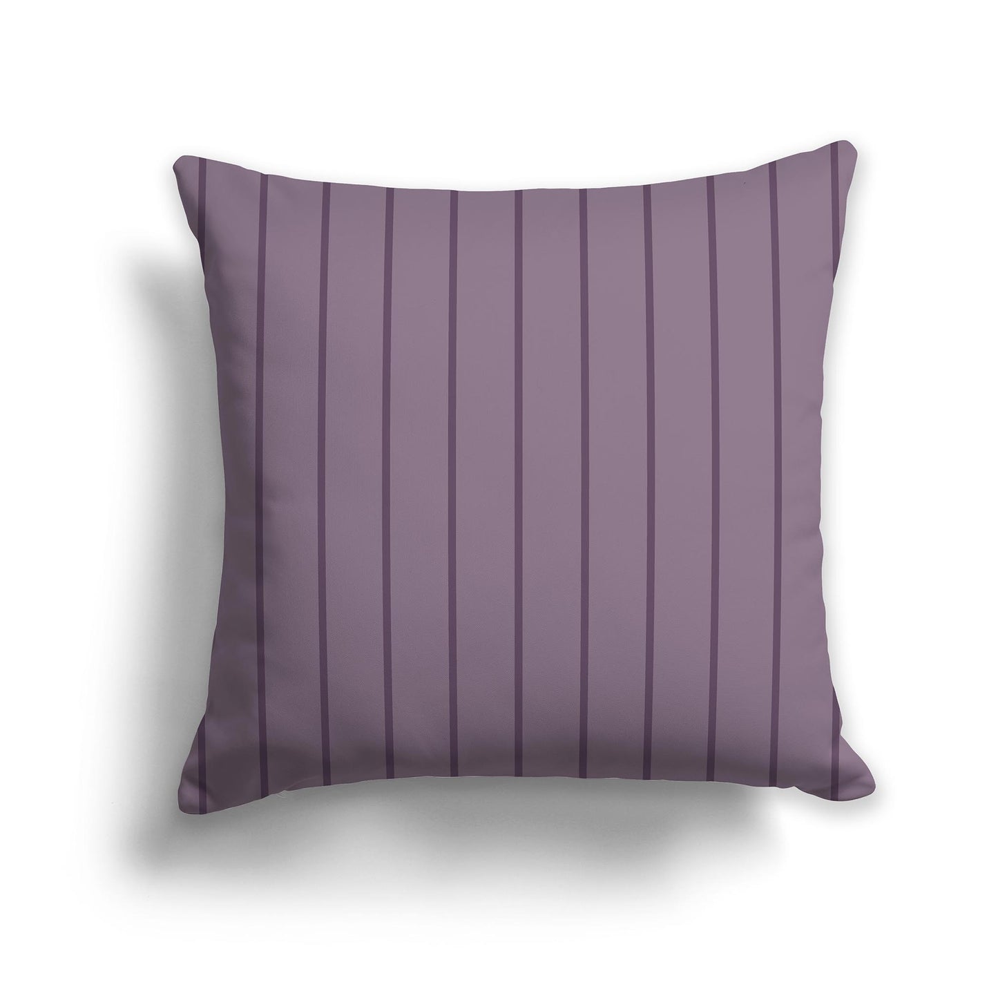 16 inch Throw Pillow with Two-tone Purple Thin Vertical Stripe Pattern