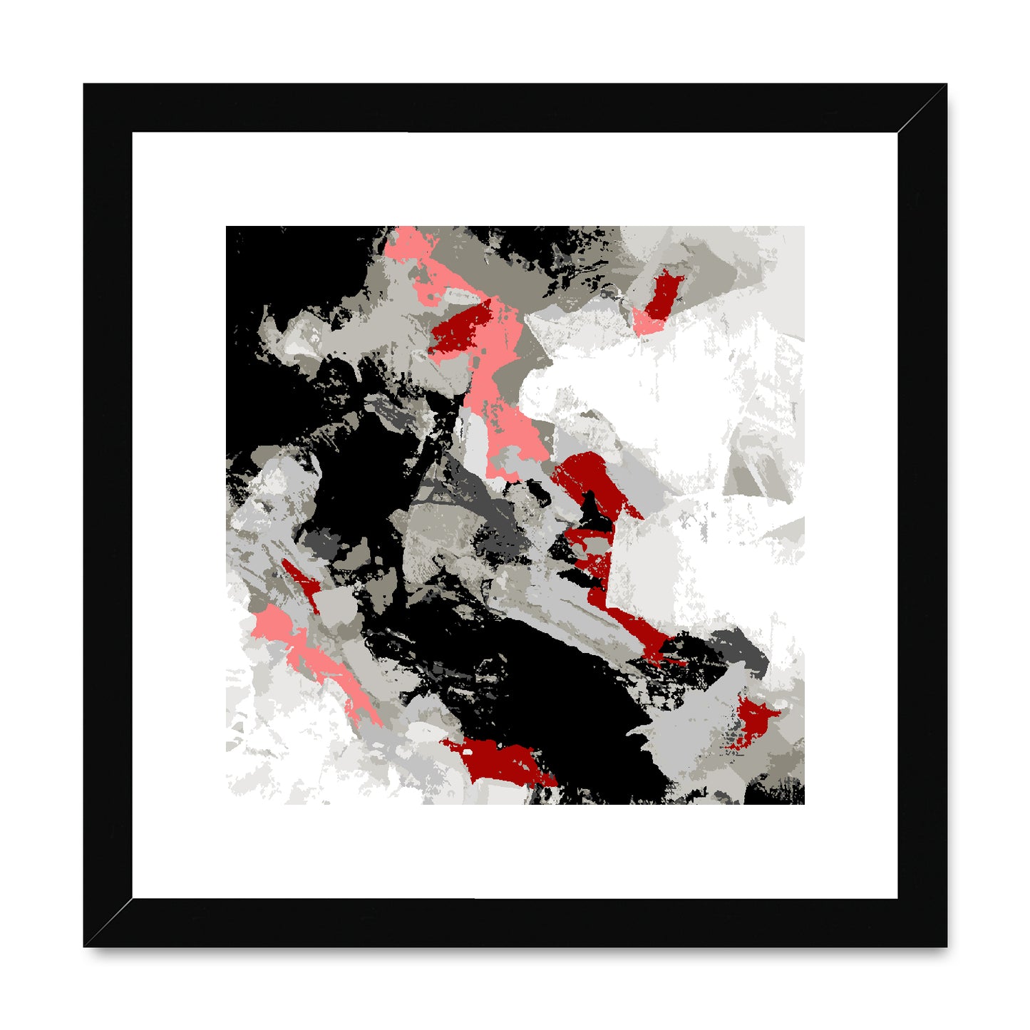 Framed Graphic Art Print, White Mat - 8x8 12x12 16x16 20x20 24x24 28x28 inches | FPS-1190-7690
