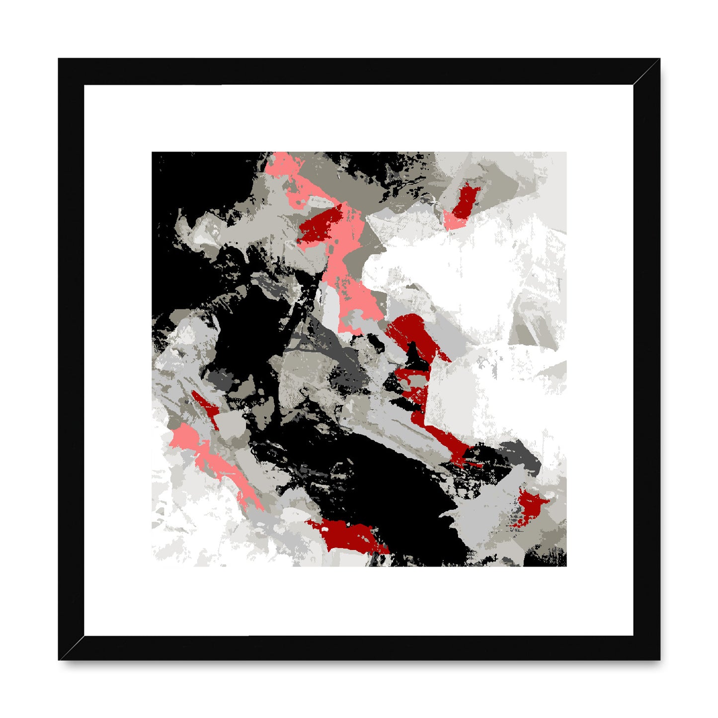 Framed Graphic Art Print, White Mat - 8x8 12x12 16x16 20x20 24x24 28x28 inches | FPS-1190-7690