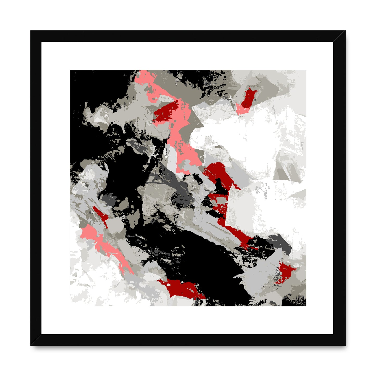 Framed Graphic Art Print, White Mat - 8x8 12x12 16x16 20x20 24x24 28x28 inches | FPS-1190-7690