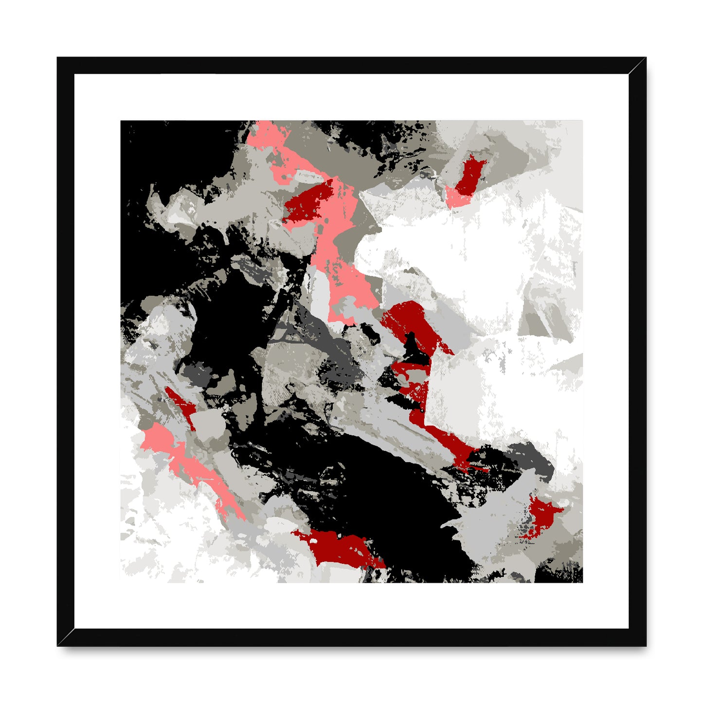 Framed Graphic Art Print, White Mat - 8x8 12x12 16x16 20x20 24x24 28x28 inches | FPS-1190-7690