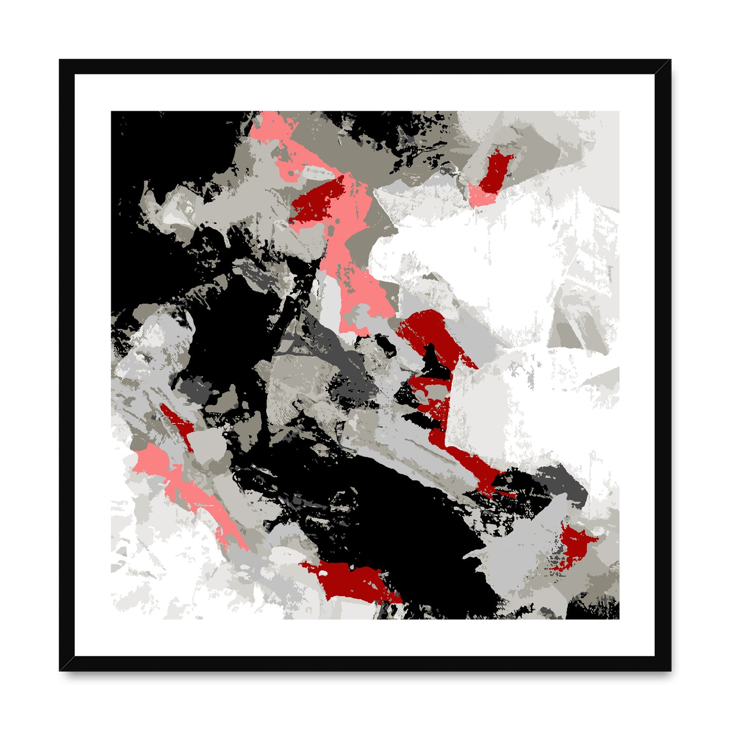 Framed Graphic Art Print, White Mat - 8x8 12x12 16x16 20x20 24x24 28x28 inches | FPS-1190-7690