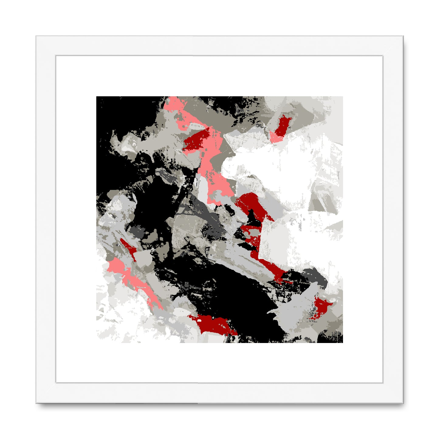 Framed Graphic Art Print, White Mat - 8x8 12x12 16x16 20x20 24x24 28x28 inches | FPS-1190-7690