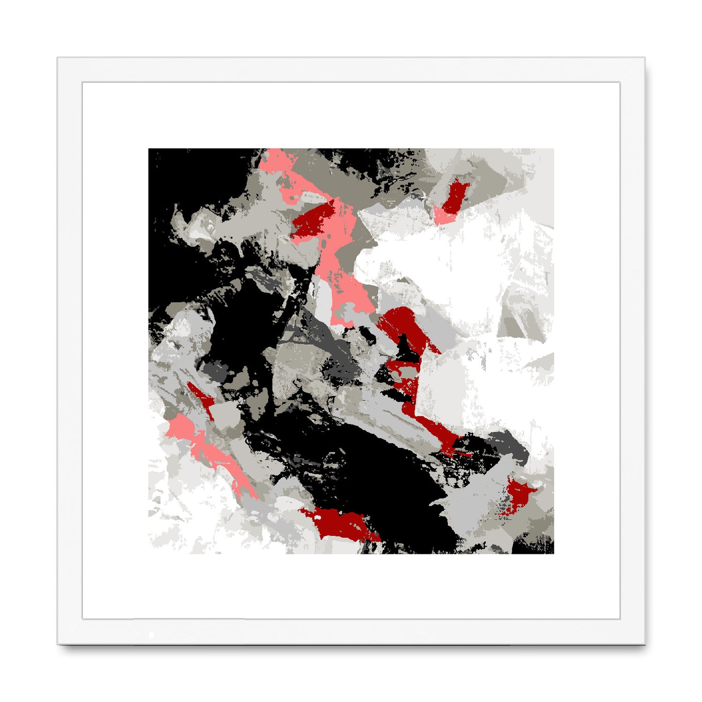 Framed Graphic Art Print, White Mat - 8x8 12x12 16x16 20x20 24x24 28x28 inches | FPS-1190-7690