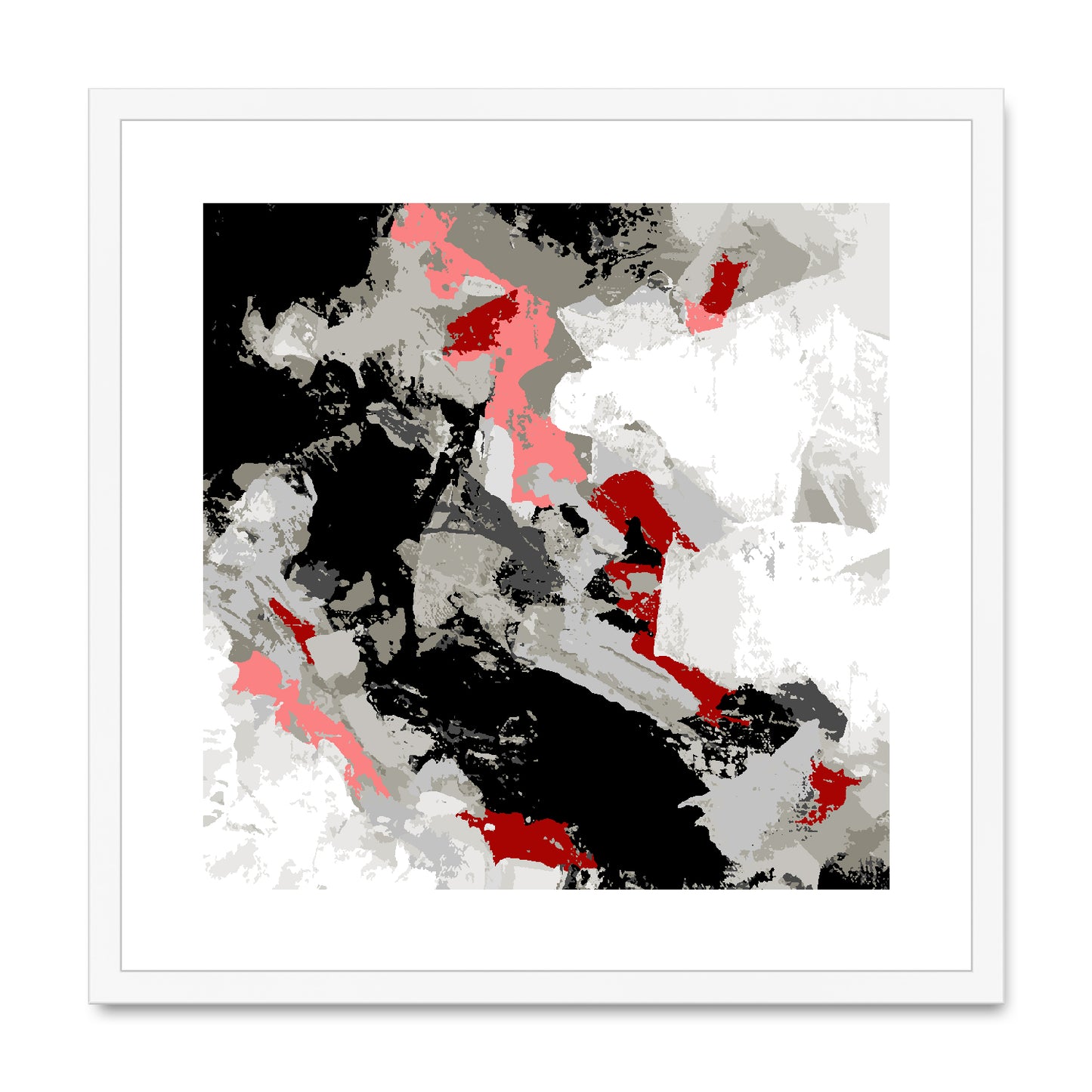 Framed Graphic Art Print, White Mat - 8x8 12x12 16x16 20x20 24x24 28x28 inches | FPS-1190-7690