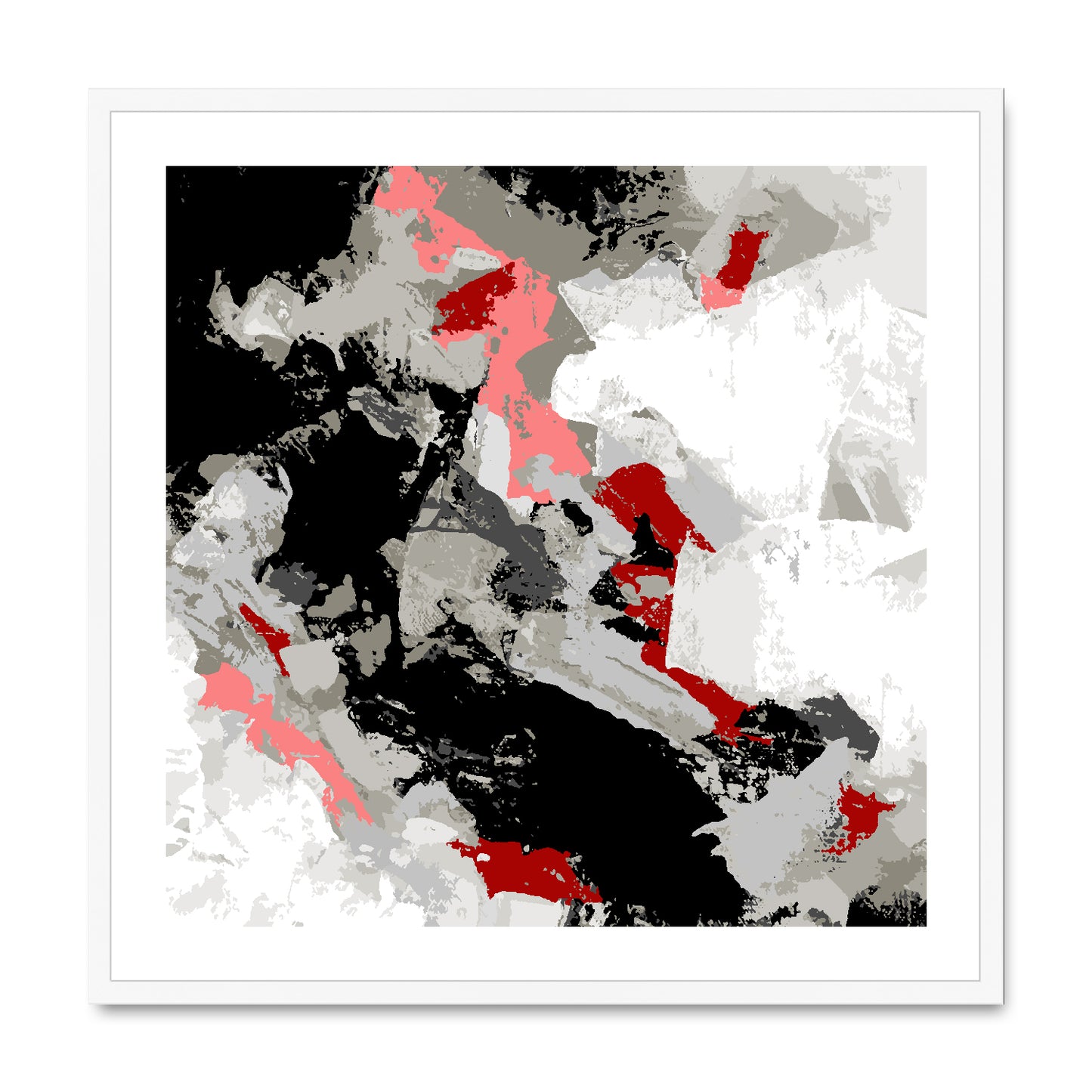 Framed Graphic Art Print, White Mat - 8x8 12x12 16x16 20x20 24x24 28x28 inches | FPS-1190-7690