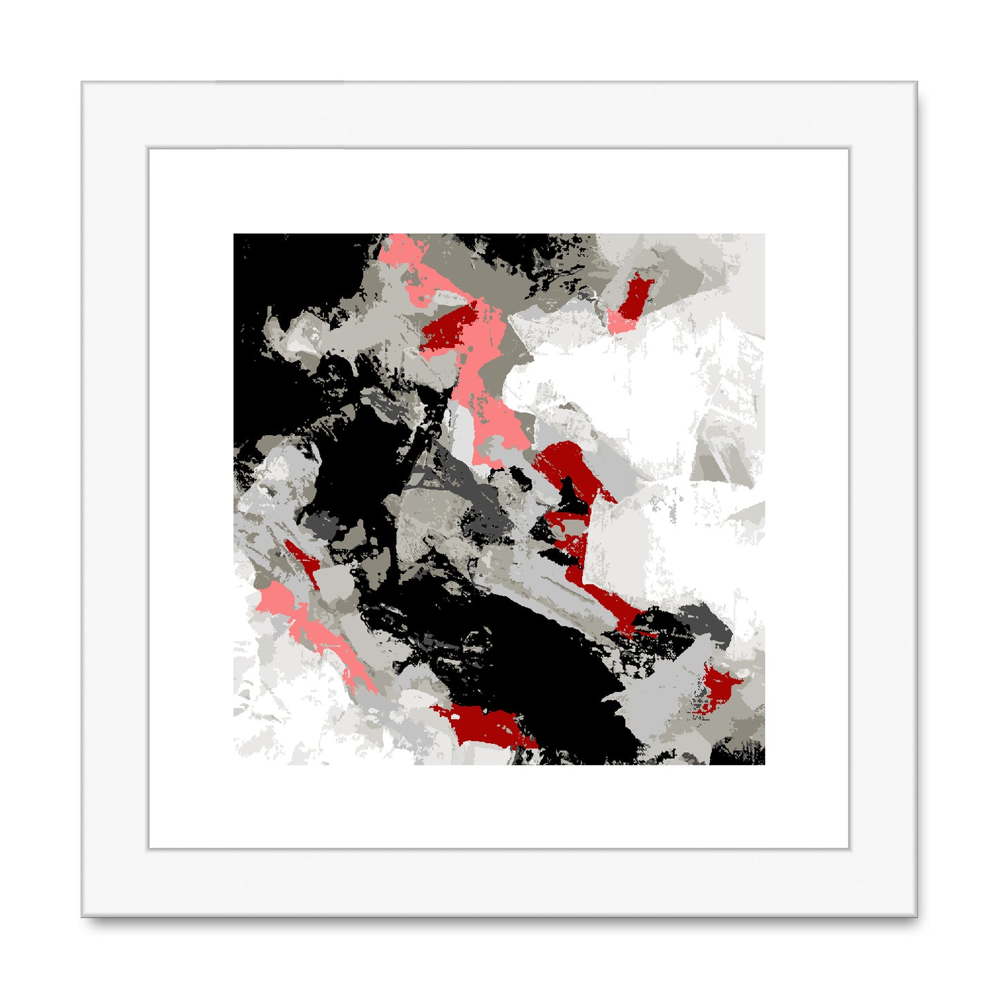 Framed Graphic Art Print, White Mat - 8x8 12x12 16x16 20x20 24x24 28x28 inches | FPS-1190-7690