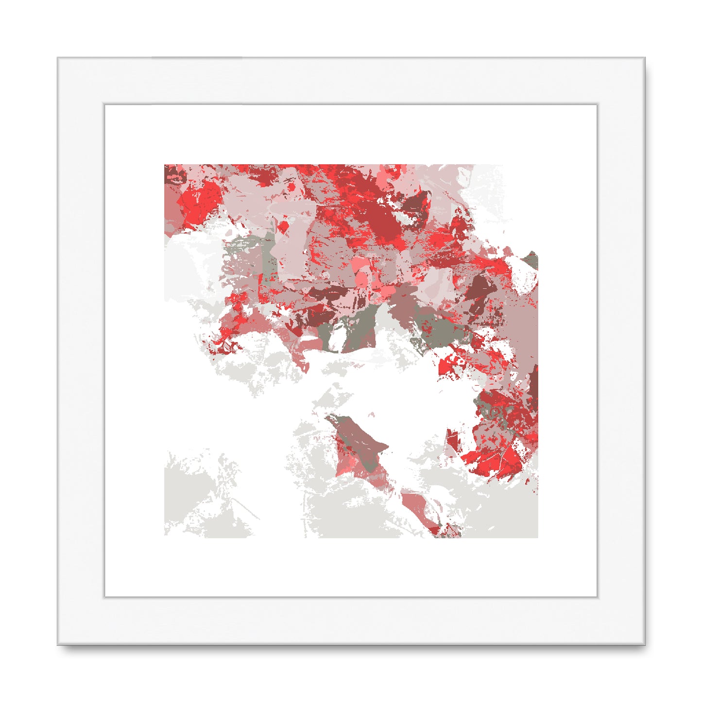 Framed Graphic Art Print, White Mat - 8x8 12x12 16x16 20x20 24x24 28x28 inches | FPS-1190-7693
