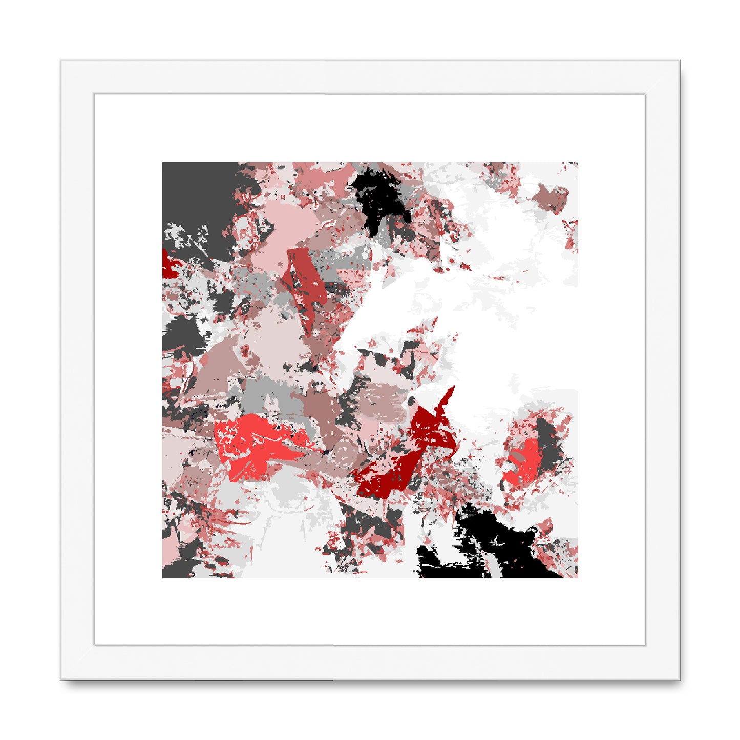 Framed Graphic Art Print, White Mat - 8x8 12x12 16x16 20x20 24x24 28x28 inches | FPS-1190-7695