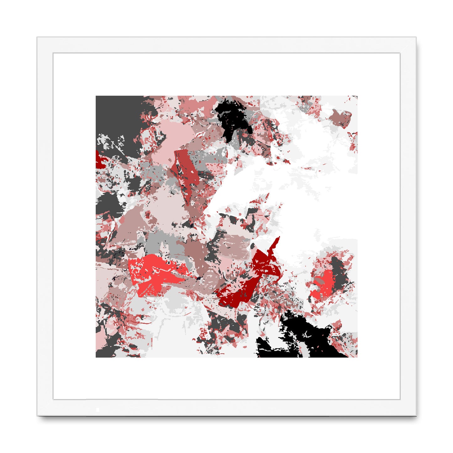 Framed Graphic Art Print, White Mat - 8x8 12x12 16x16 20x20 24x24 28x28 inches | FPS-1190-7695