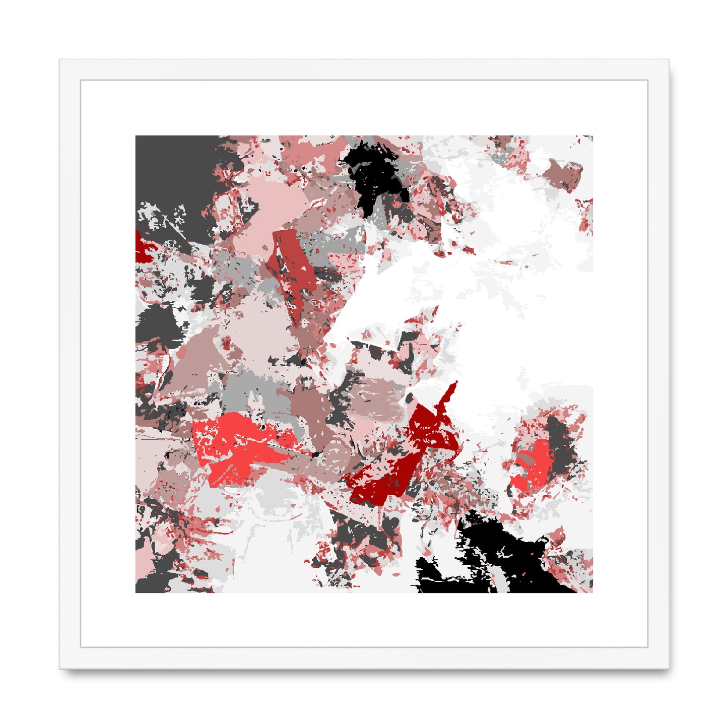 Framed Graphic Art Print, White Mat - 8x8 12x12 16x16 20x20 24x24 28x28 inches | FPS-1190-7695