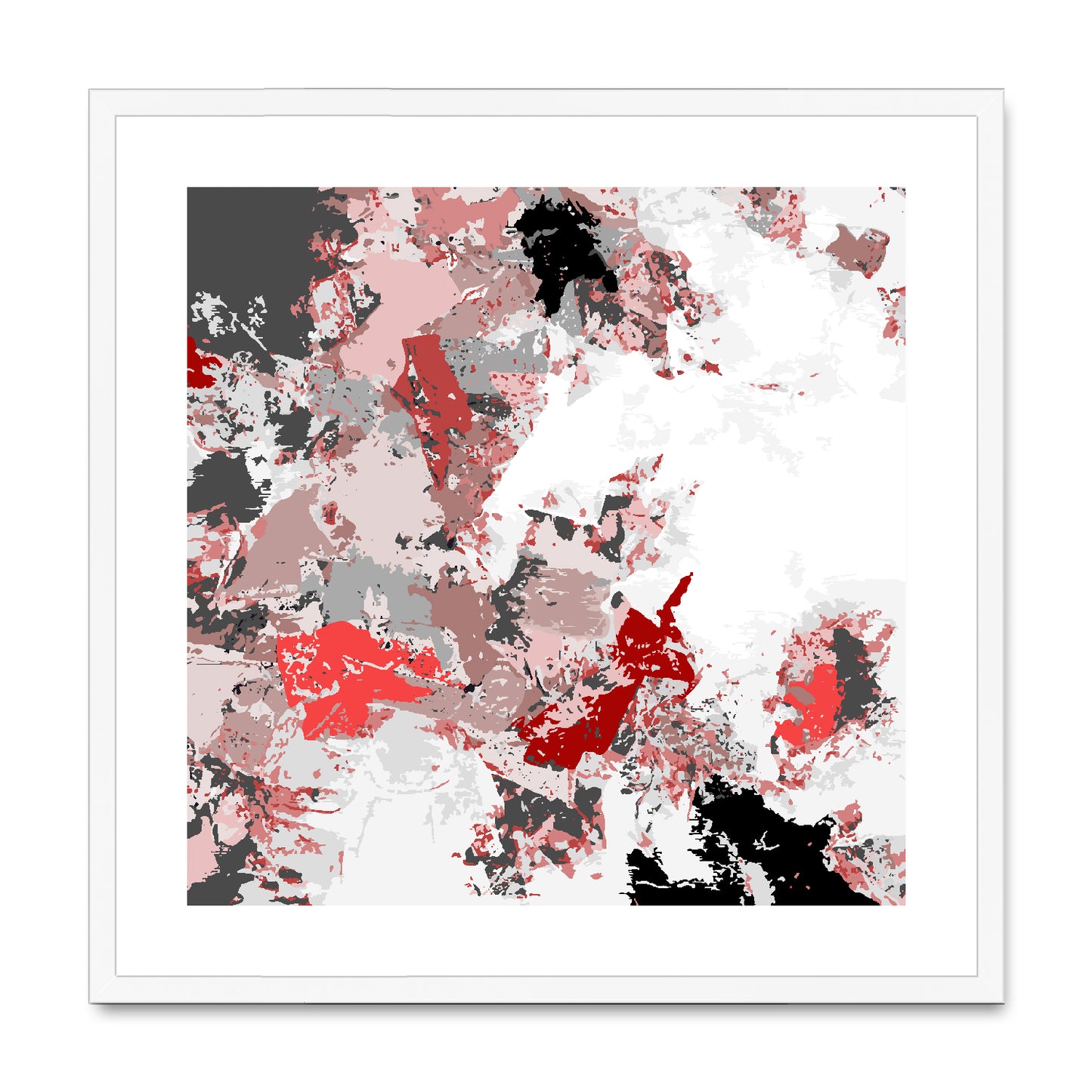 Framed Graphic Art Print, White Mat - 8x8 12x12 16x16 20x20 24x24 28x28 inches | FPS-1190-7695