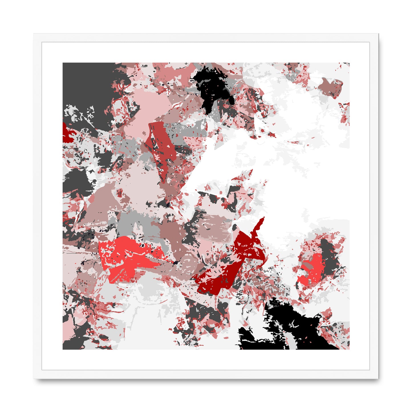 Framed Graphic Art Print, White Mat - 8x8 12x12 16x16 20x20 24x24 28x28 inches | FPS-1190-7695