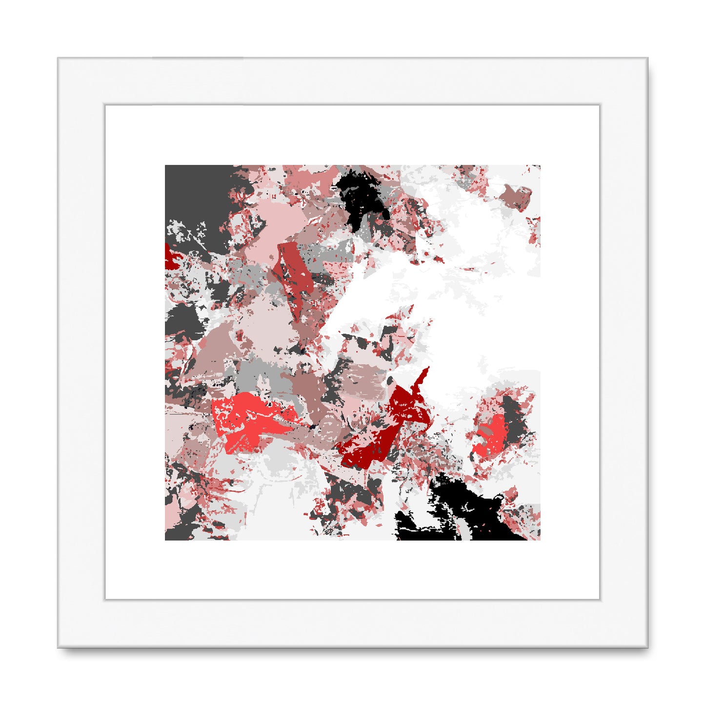 Framed Graphic Art Print, White Mat - 8x8 12x12 16x16 20x20 24x24 28x28 inches | FPS-1190-7695