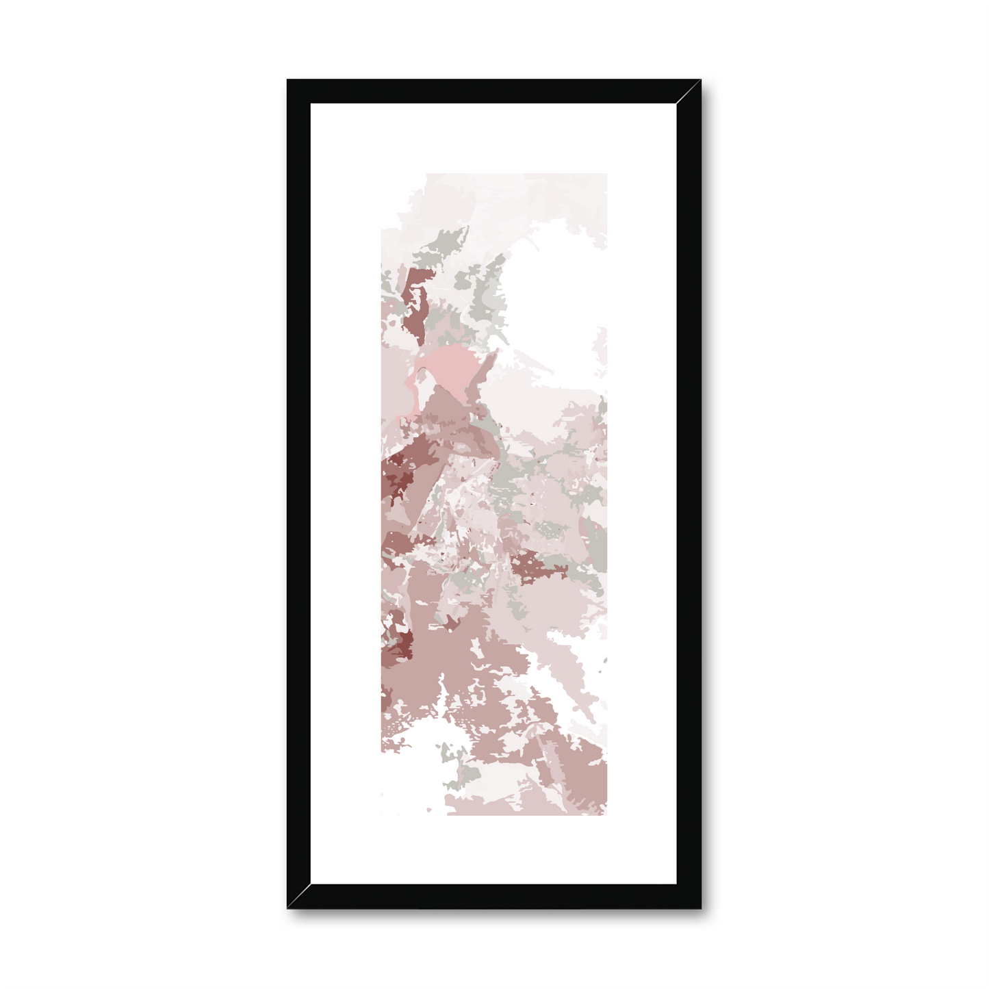 Framed Graphic Art Print, White Mat - 12x24 inches | FP-1190-7698