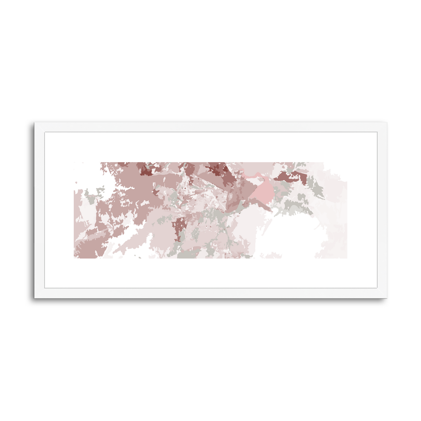 Framed Graphic Art Print, White Mat - 12x24 inches | FP-1190-7698