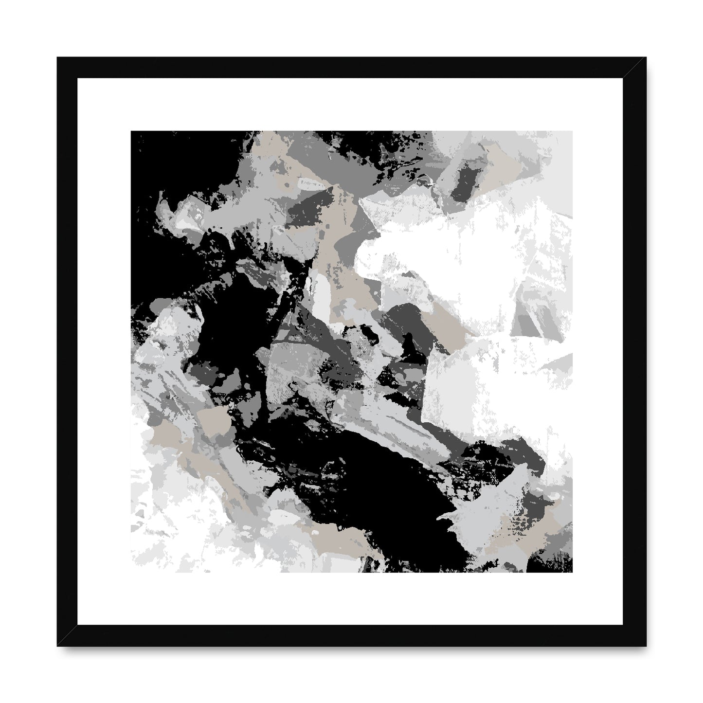 Framed Graphic Art Print, White Mat - 8x8 12x12 16x16 20x20 24x24 28x28 inches | FPS-1200-7690