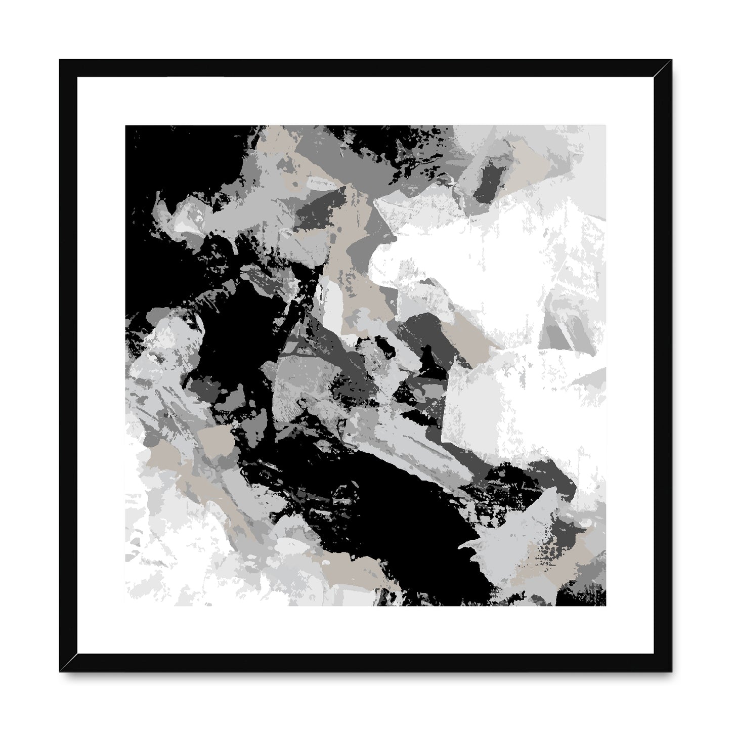Framed Graphic Art Print, White Mat - 8x8 12x12 16x16 20x20 24x24 28x28 inches | FPS-1200-7690